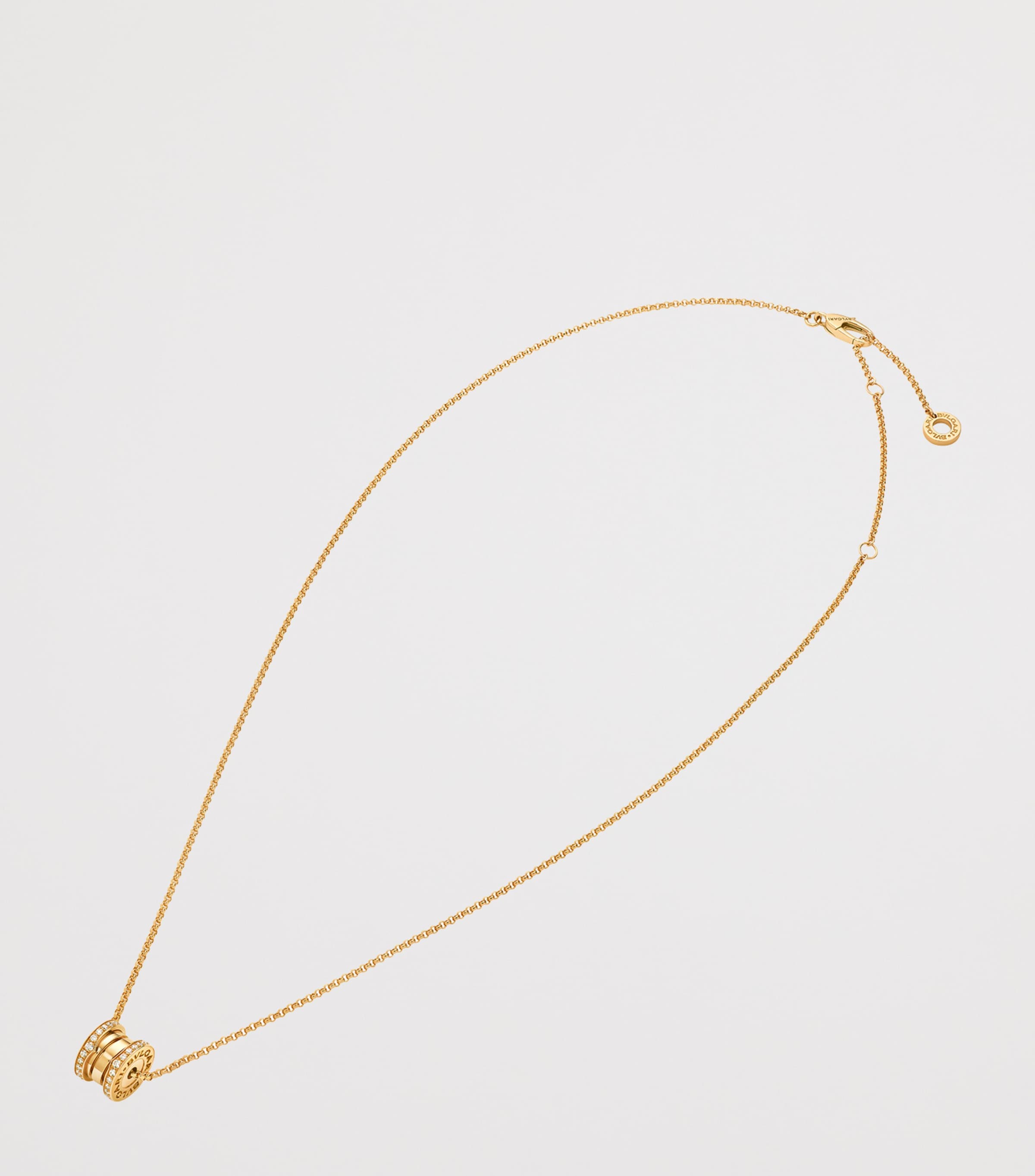 Bvlgari Yellow Gold and Diamond B.zero1 Pendant Necklace Yellow Gold Image 3