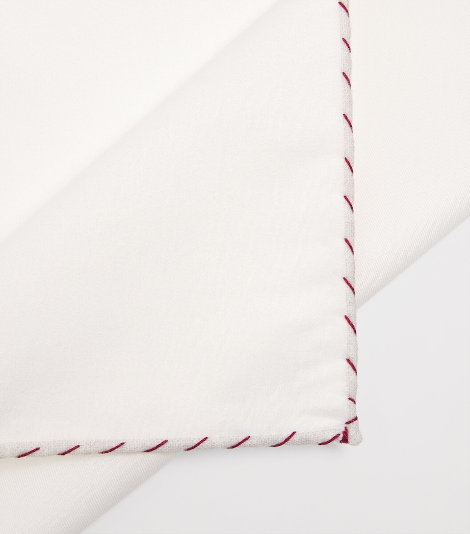Cotton Pocket Square BIANCO, SABBIA E LAM Image 3