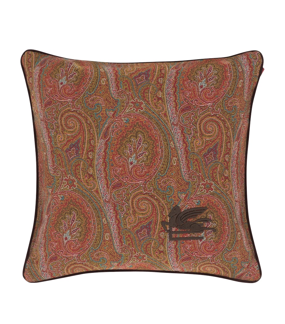 Cotton-Blend and Suede Arnica Cushion (45cm x 45cm) BROWN/GREY Image 1