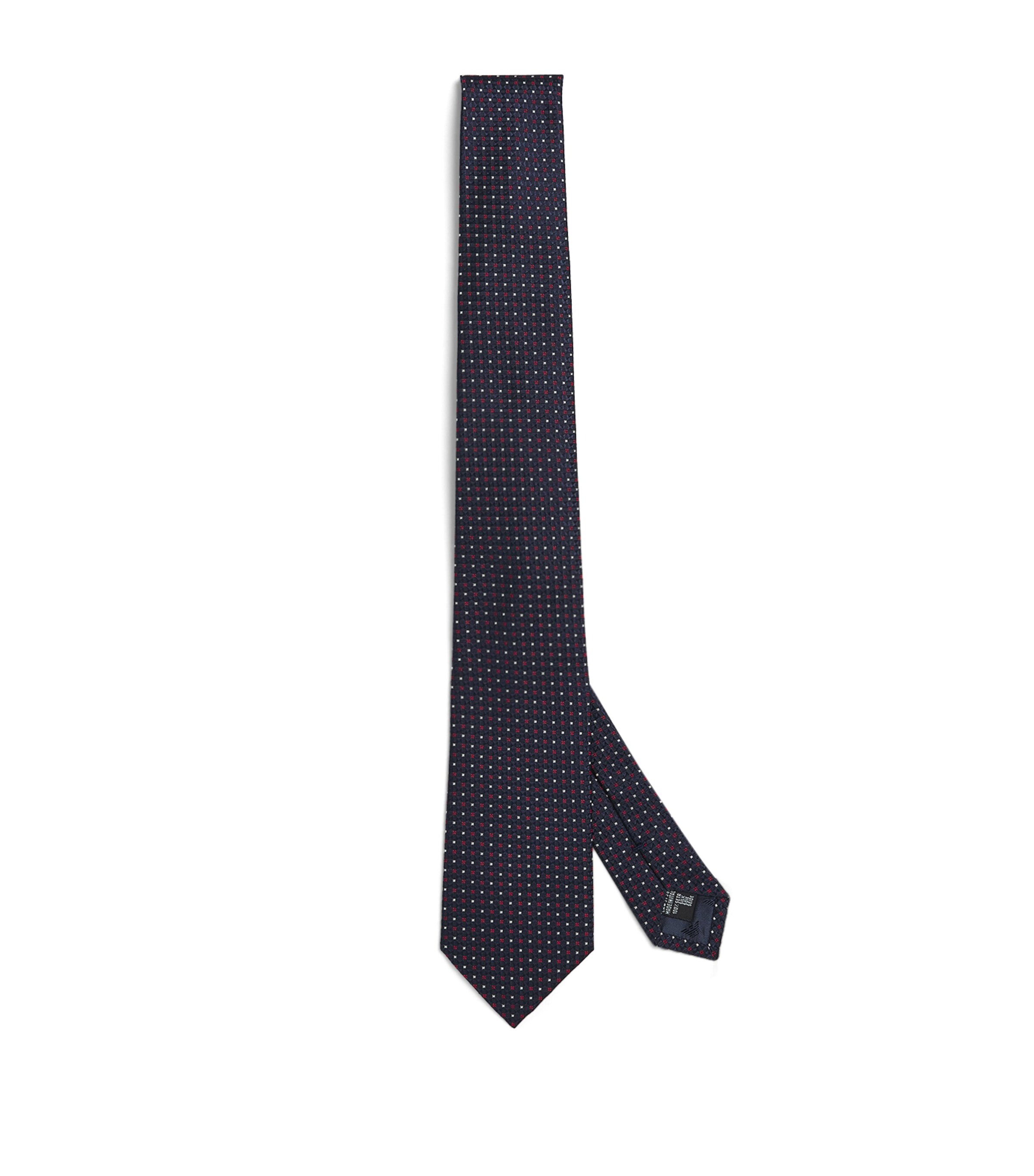 Emporio Armani Silk Geometric Jacquard Tie | Men Accessories | Ties | Neckties | Silk Ties | Designers | Emporio Armani | Partywear | Mens | Accessories