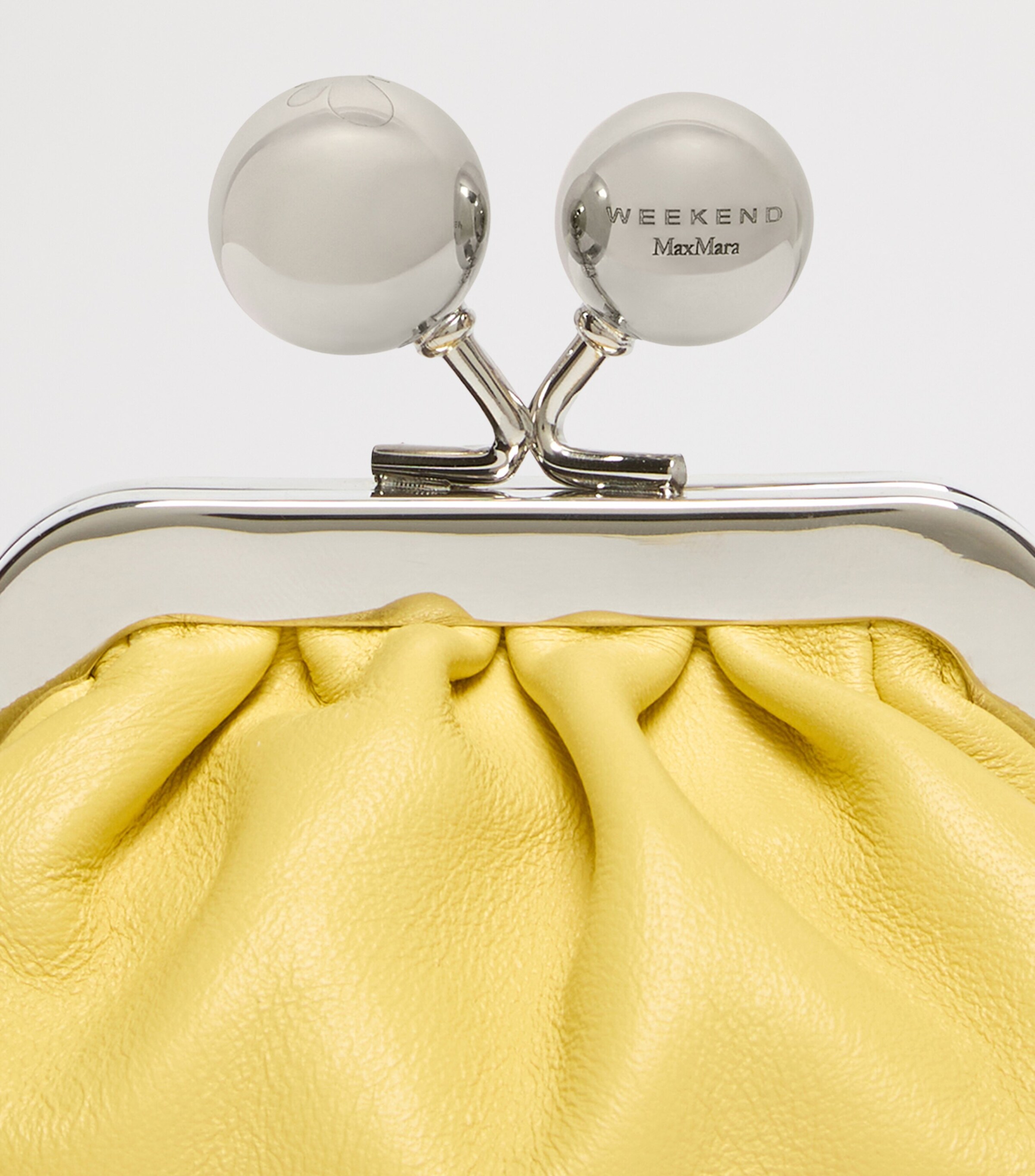 Weekend Max Mara Leather Pasticcino Bag Charm Yellow Image 7