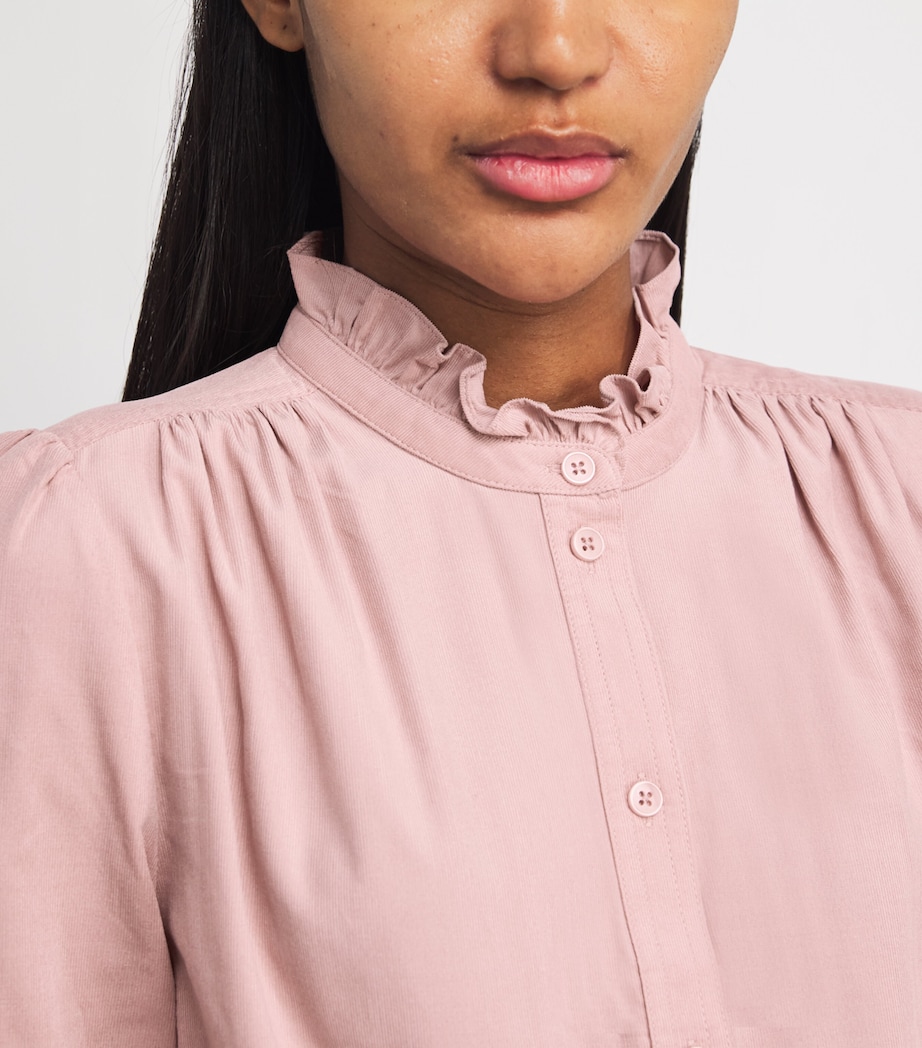 Cotton-Blend Corduroy Blouse SMOKE PINK Image 6