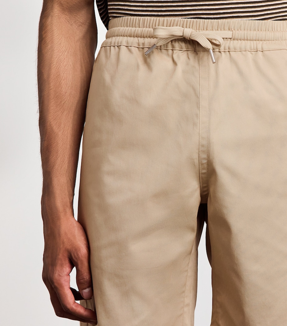 Sandro Paris Mens Twill Elasticated Shorts Beige Image 3