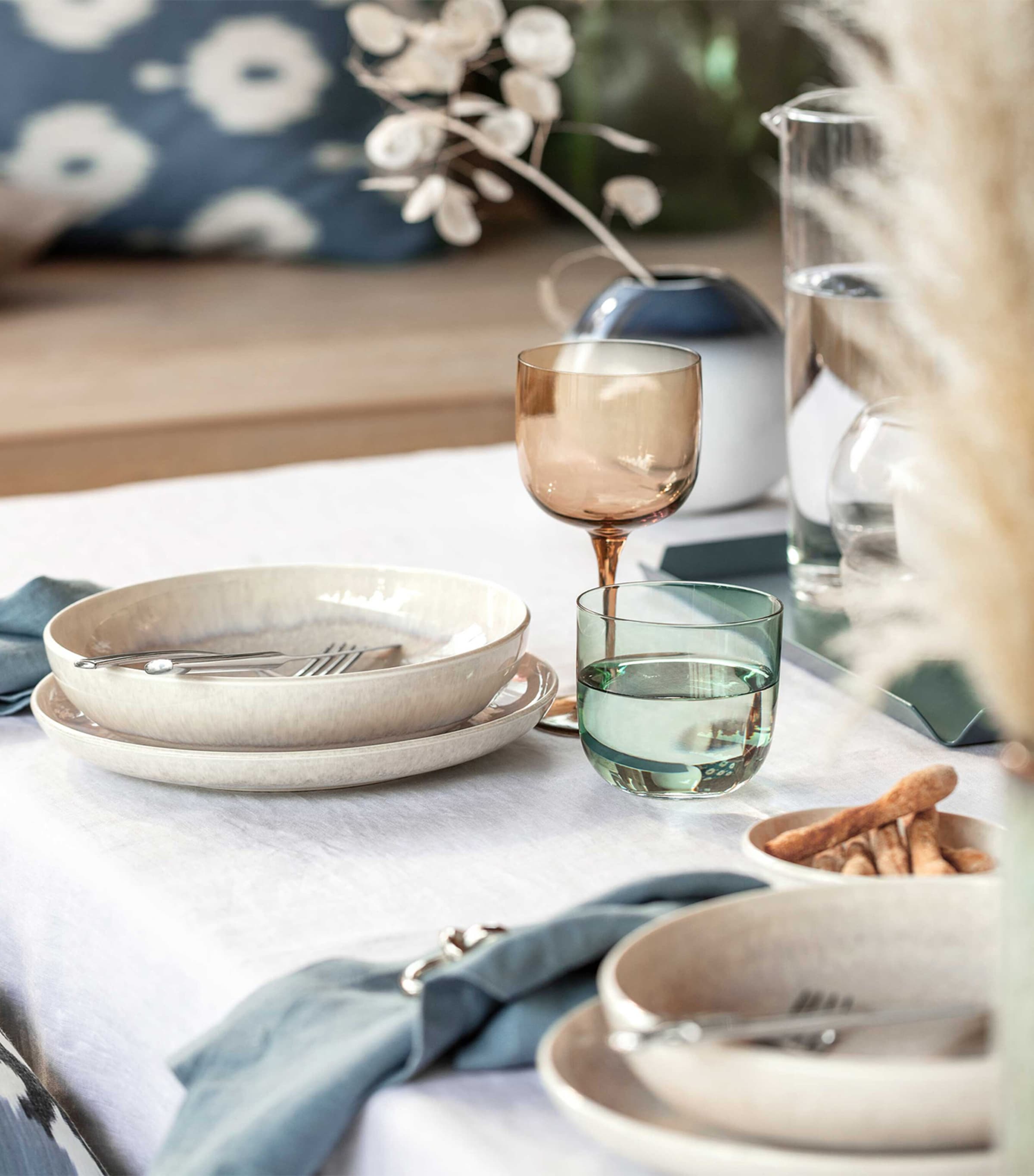 Porcelain Perlemor Dinner Set BEIGE Image 4