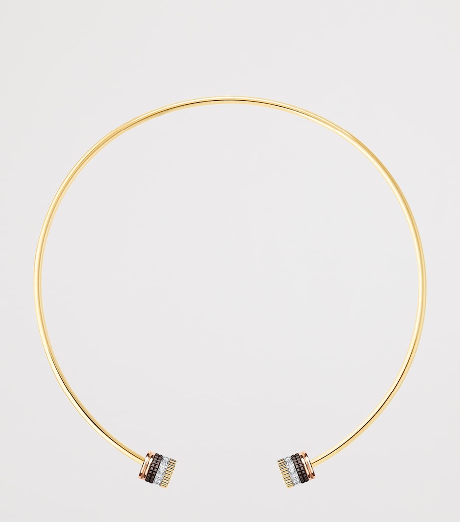 Yellow Gold and Diamond Quatre Classique Open Necklace YELLOW GOLD Image 2