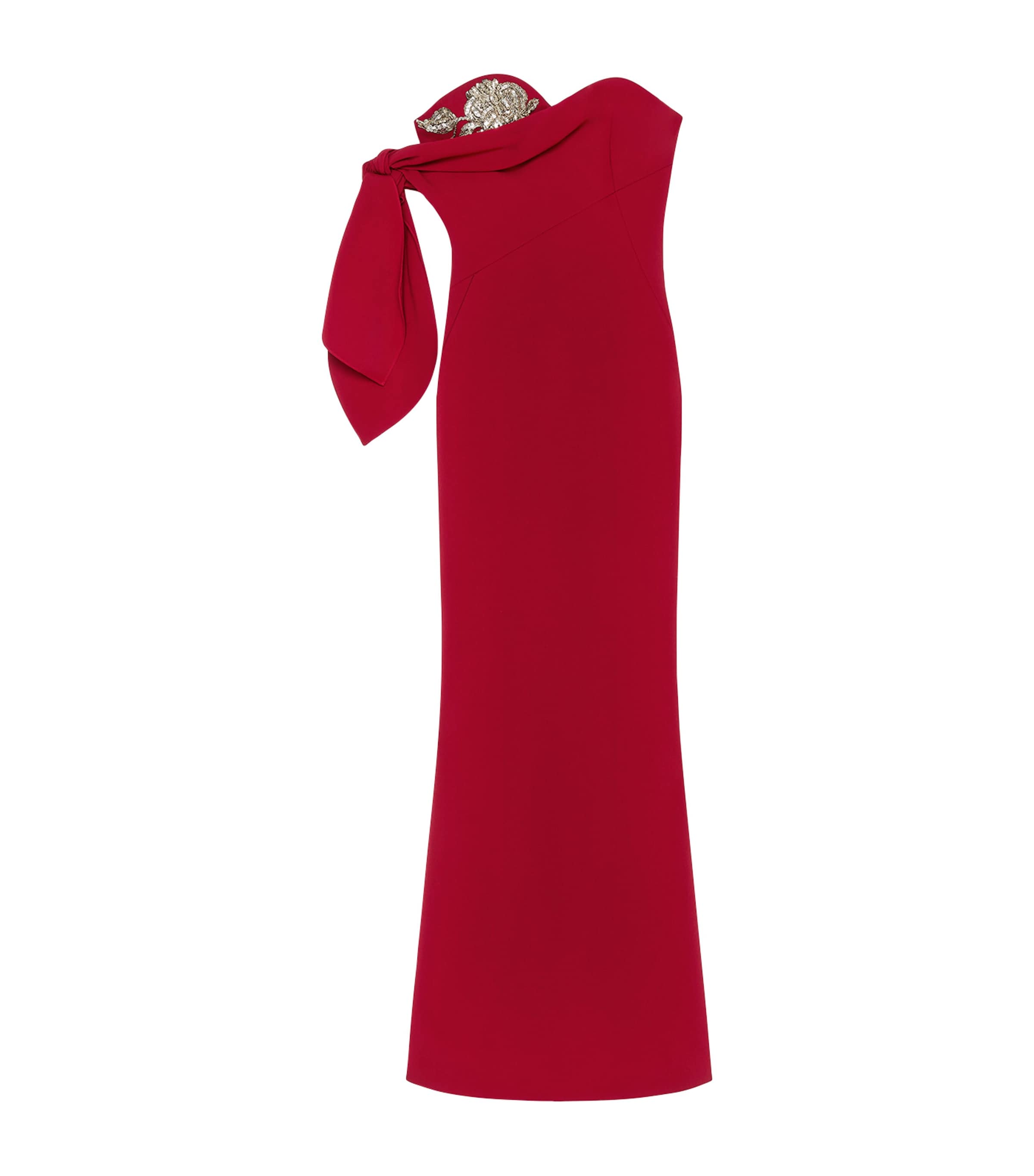Givenchy Womens Embellished Maxi Dress Dark Red Image 1