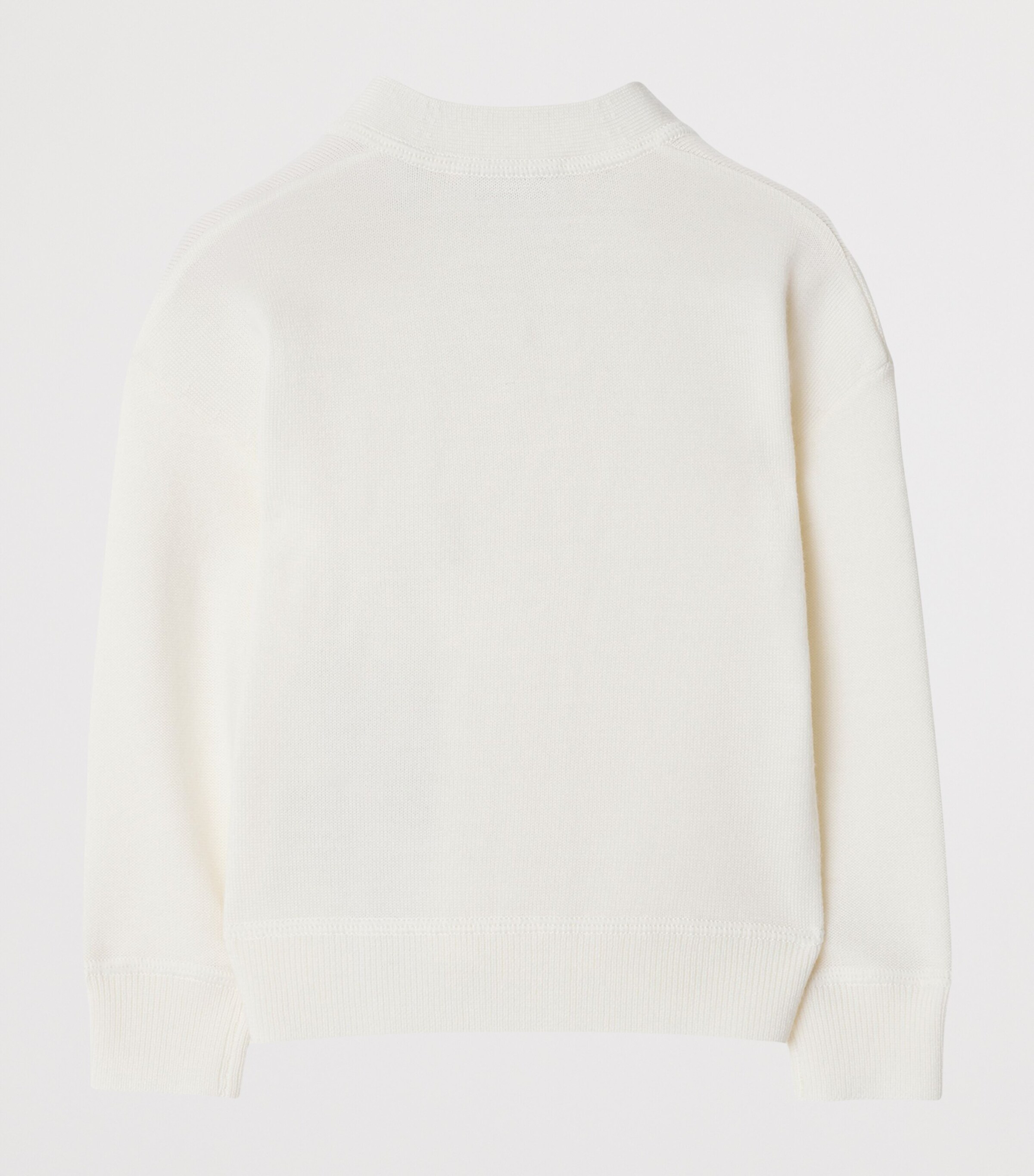 Wool Check-Patch Cardigan (6-24 Months) IVORY Image 2