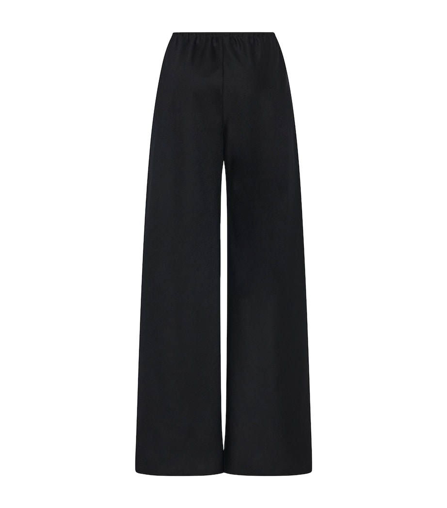 Gala Wool Wide-Leg Trousers BLACK Image 2