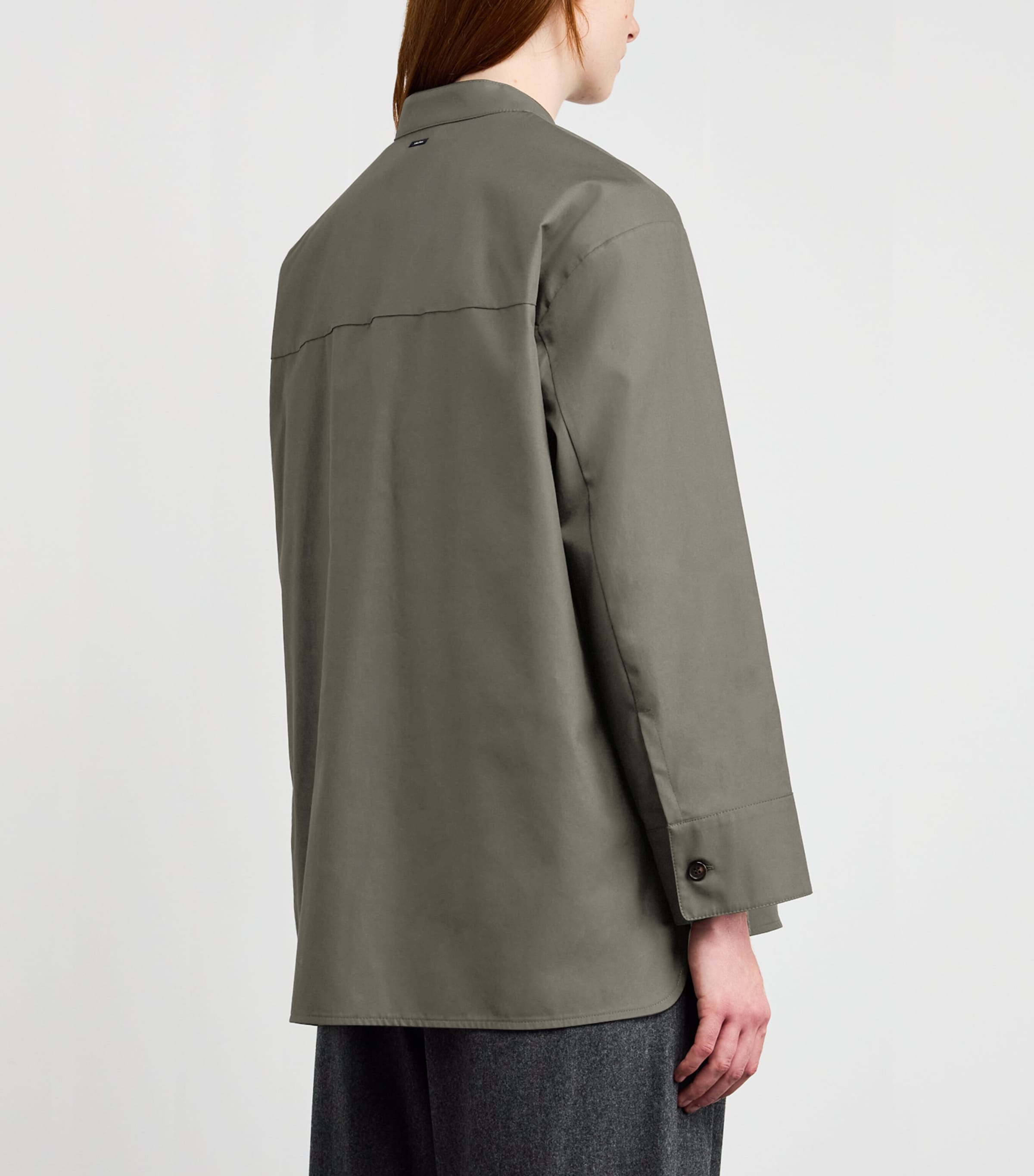 Cotton Twill Shirt GREEN Image 4