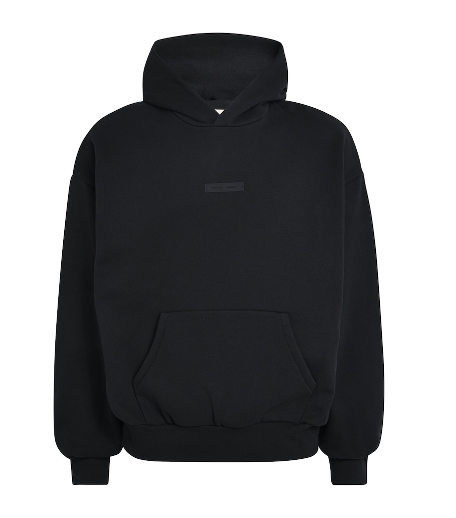 Cotton-Blend Modern Hoodie JET BLACK Image 1
