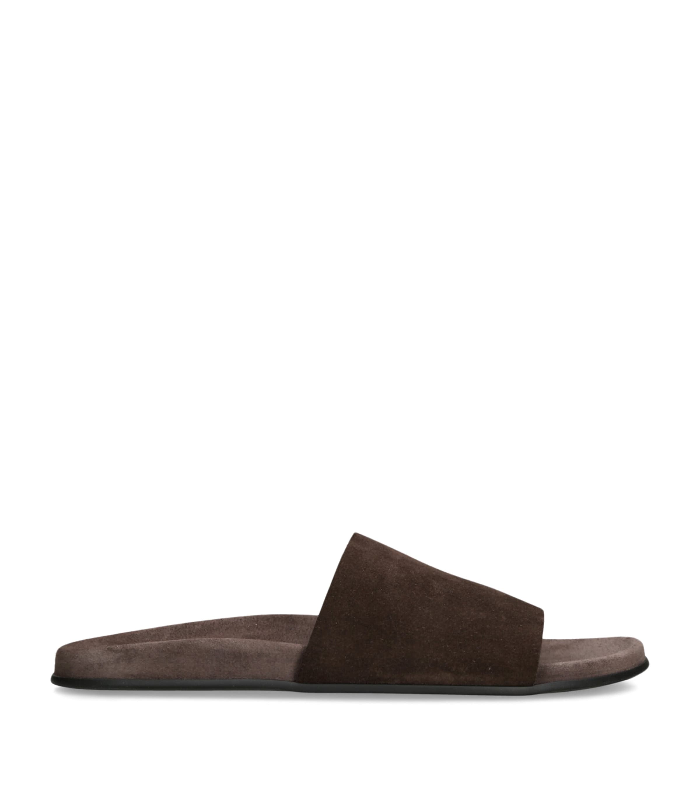 The Row Hugh Suede Slides | Holiday Shop | Mens | Sandals | Men Shoes | Sliders | Designers | The Row | 5225