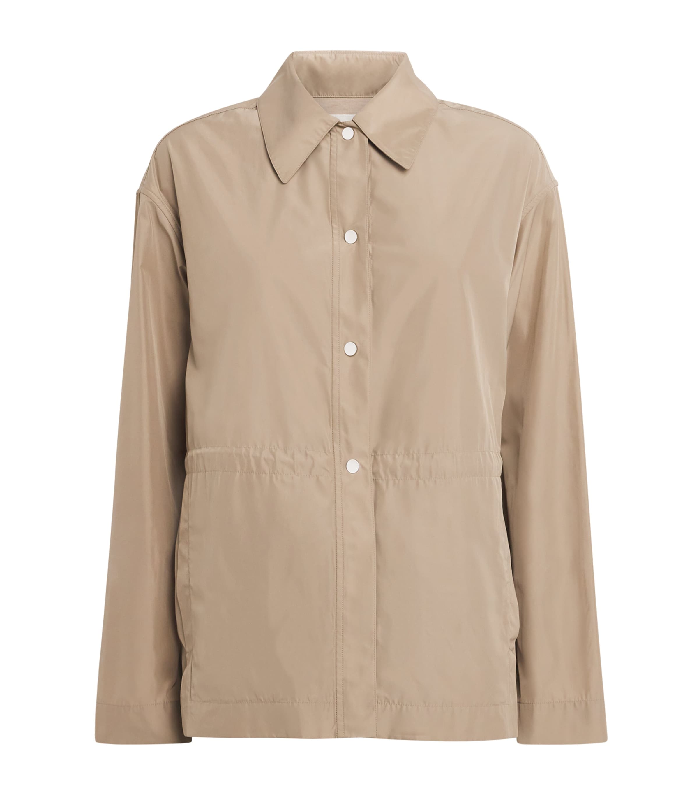 Lafayette 148 Collared Windbreaker Jacket In Brown