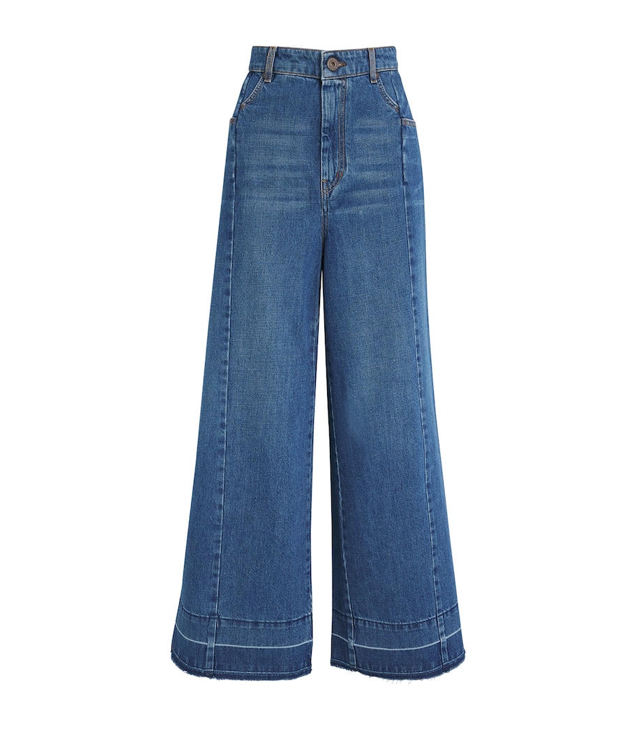 Wide-Leg Jeans NAVY Image 1