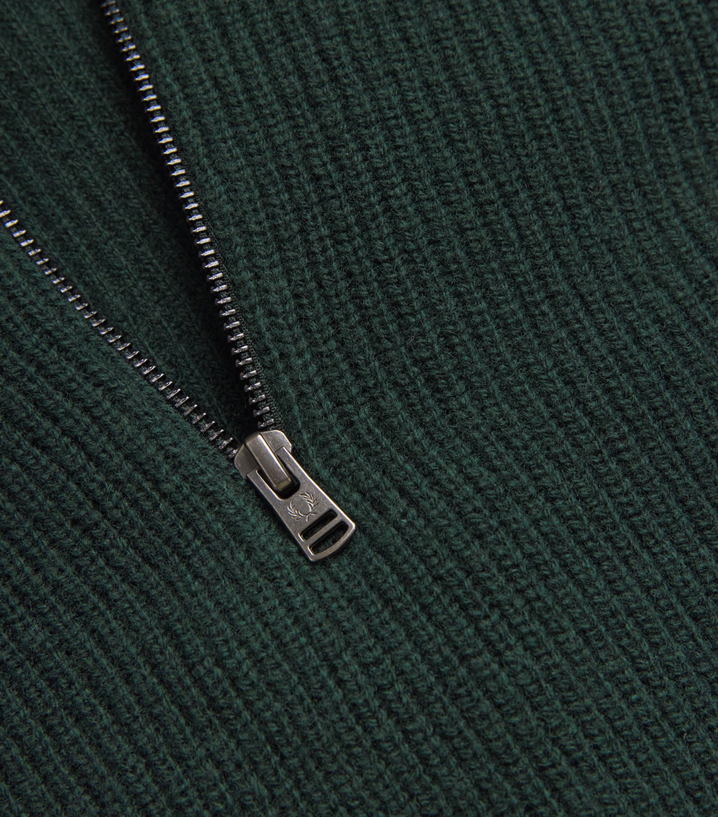 Wool Half-Zip Sweatshirt Q20-NIGHT GREEN Image 2