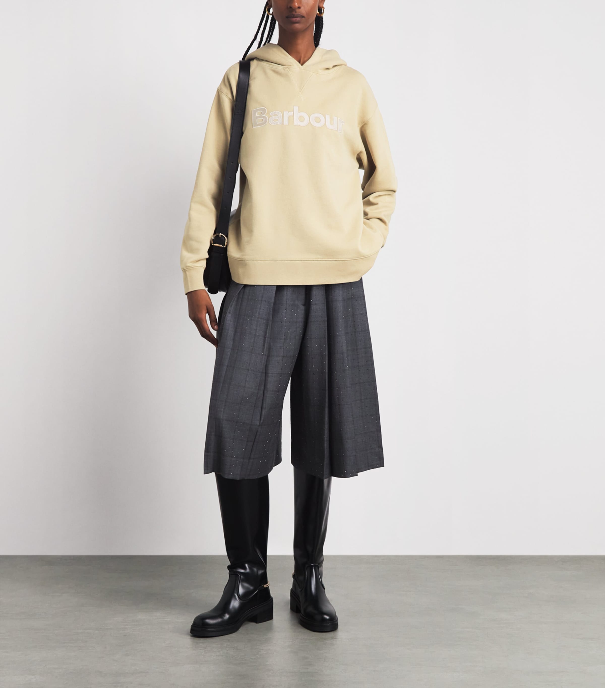 Barbour Womens Cotton Logo Hartland Hoodie Warm Trench Image 2