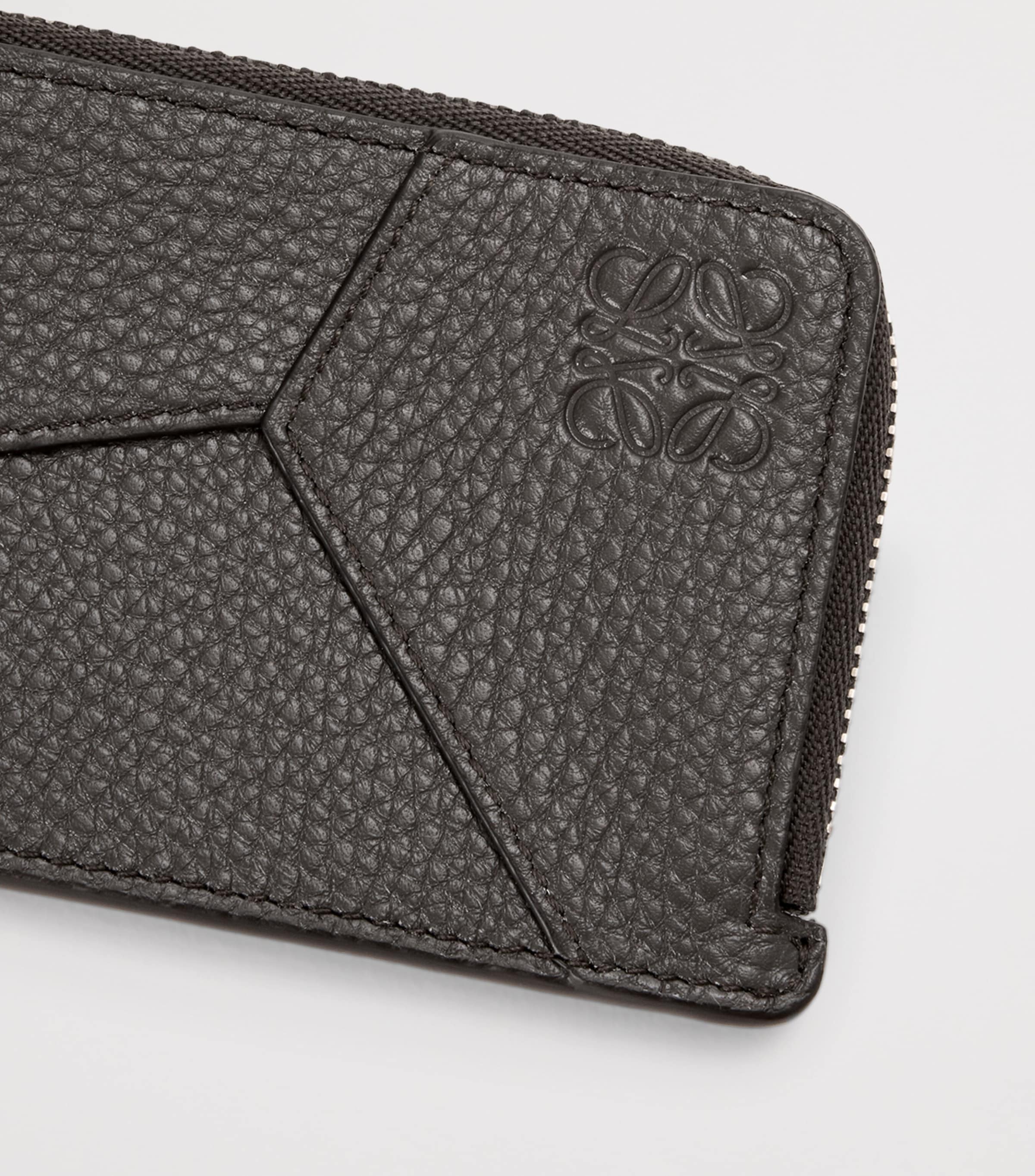 Leather Puzzle Coin Card Holder DARK GREY Image 4