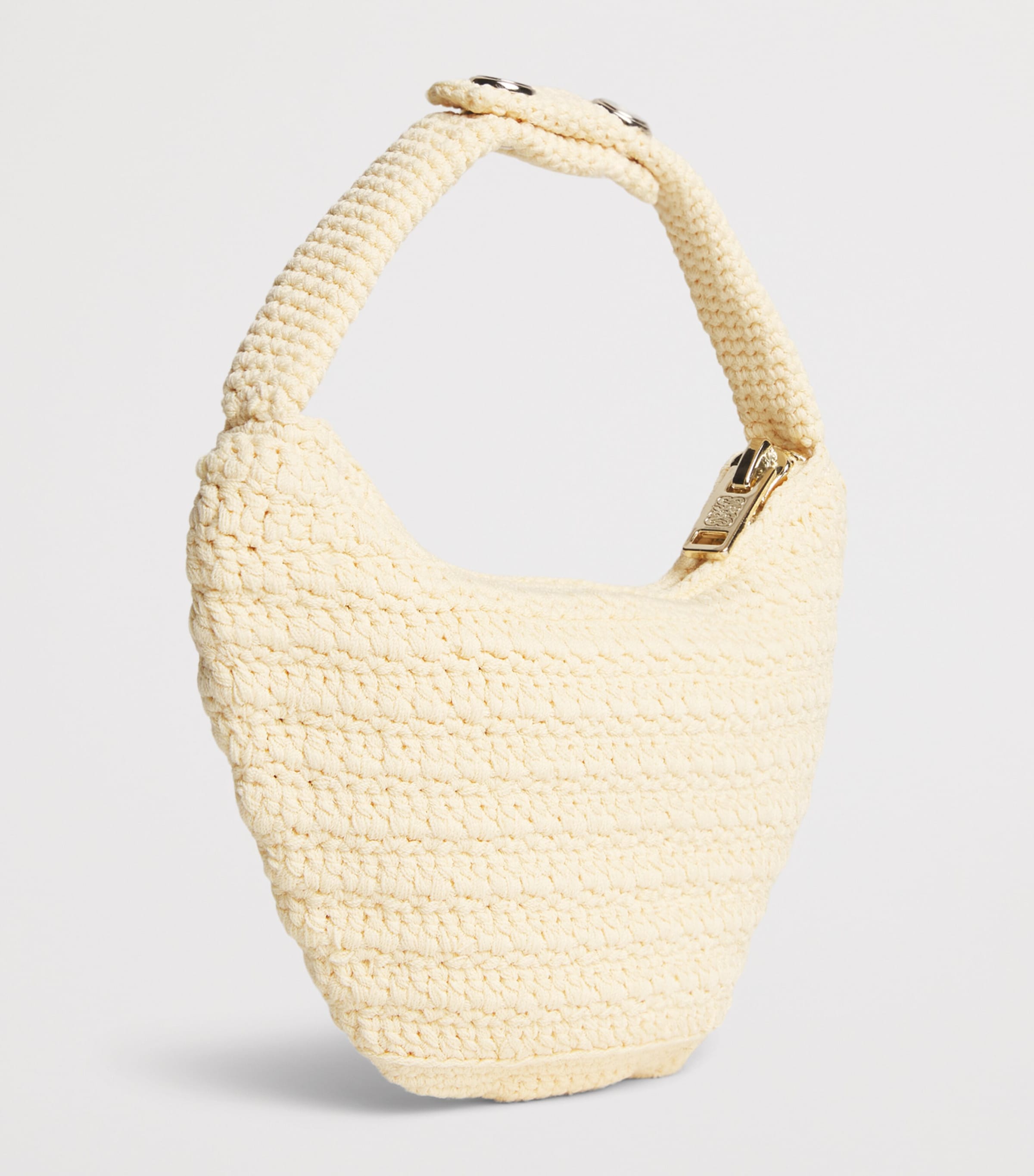Sandro Paris Mini Crochet Top-Handle Bag Ecru Image 3
