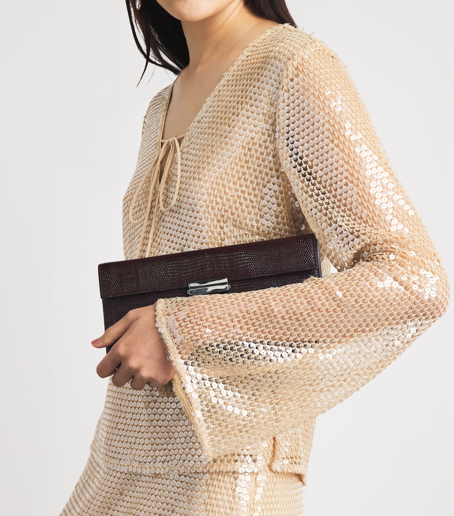 Toccin Womens Sequinned Zuri Blouse Sand Dune Image 3