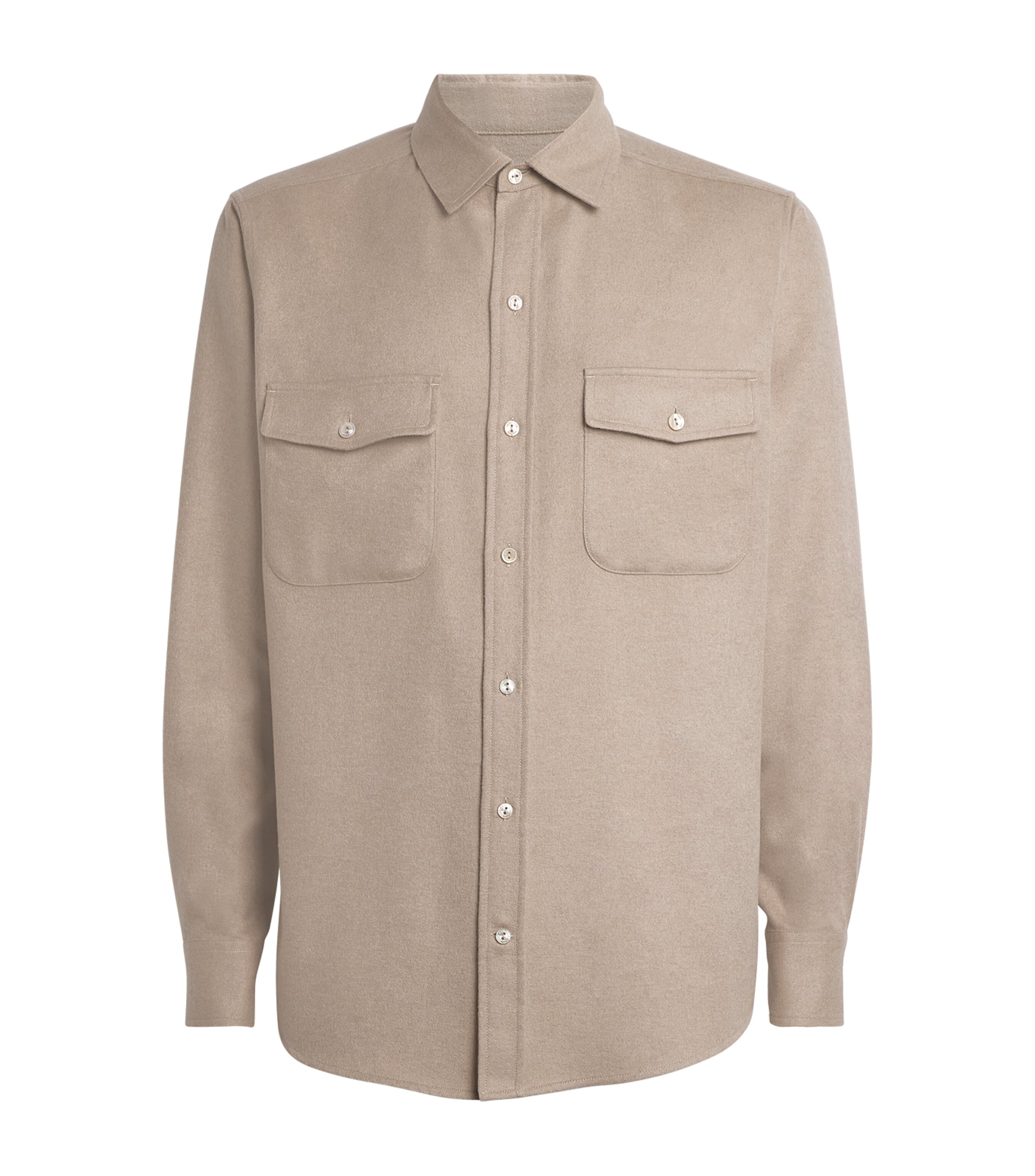 Agnona Silk-cashmere Overshirt In Gray