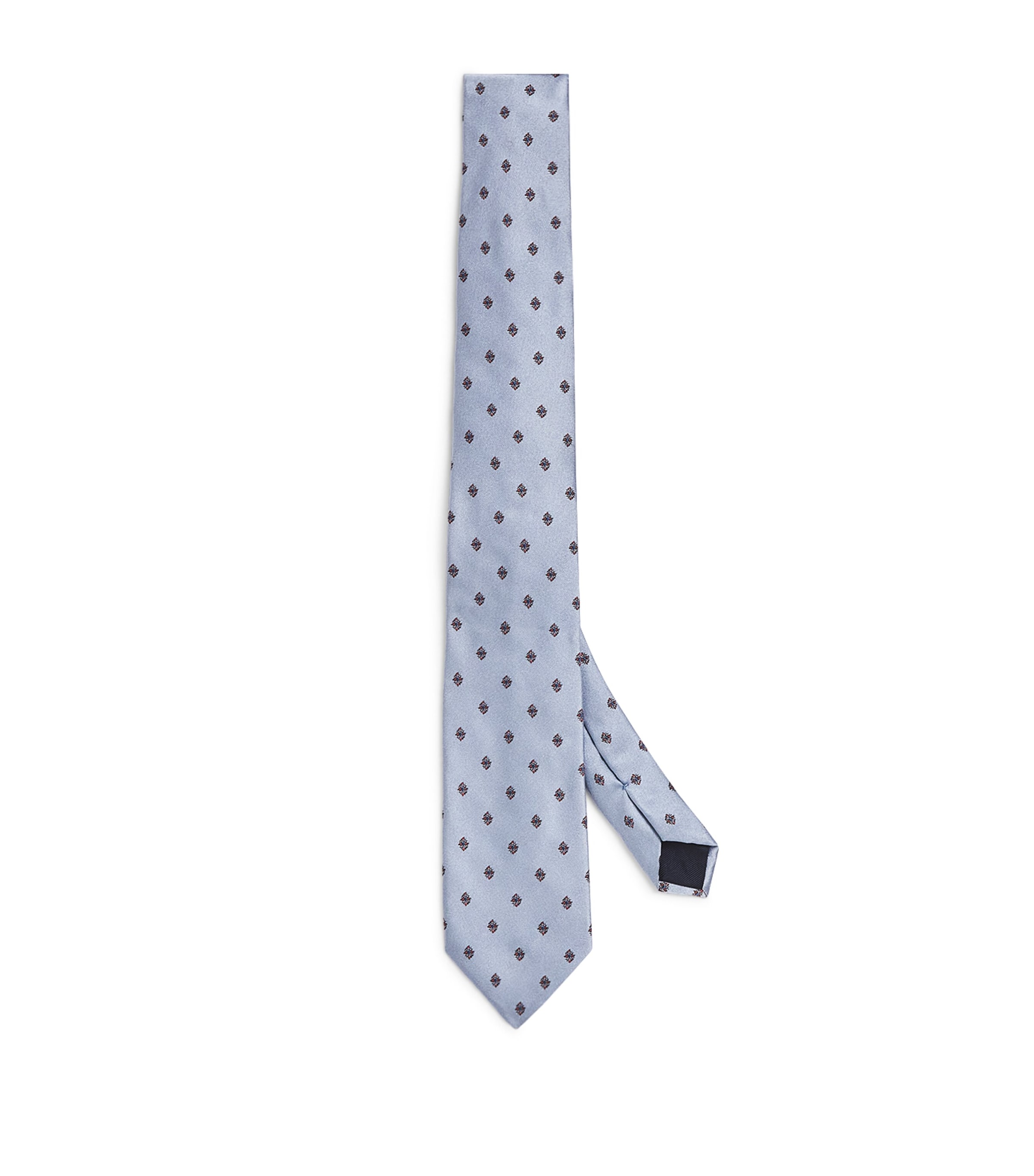 Harrods Silk Jewel Jacquard Tie Blue
