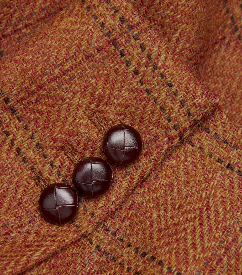 Wool-Blend Check Jacket ORANGE Image 5