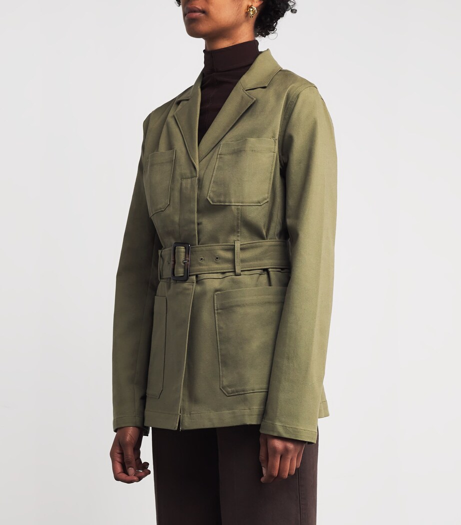 Cotton-Blend Cluny Utility Jacket OLIVE Image 3