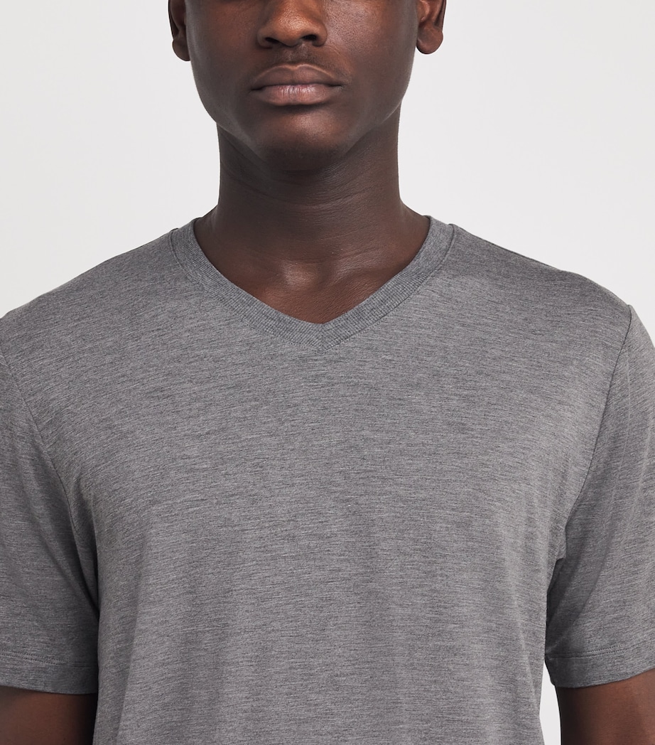 V-Neck Casuals T-Shirt 1945 STONE MELANGE Image 6