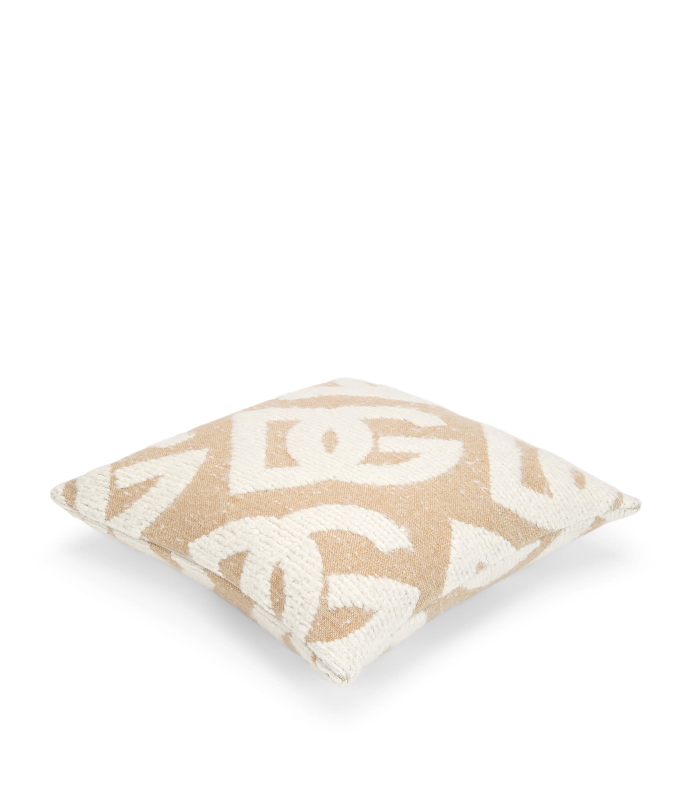 Bouclé DG Logo Cushion (50cm x 50cm) U0054-BEIGE Image 2