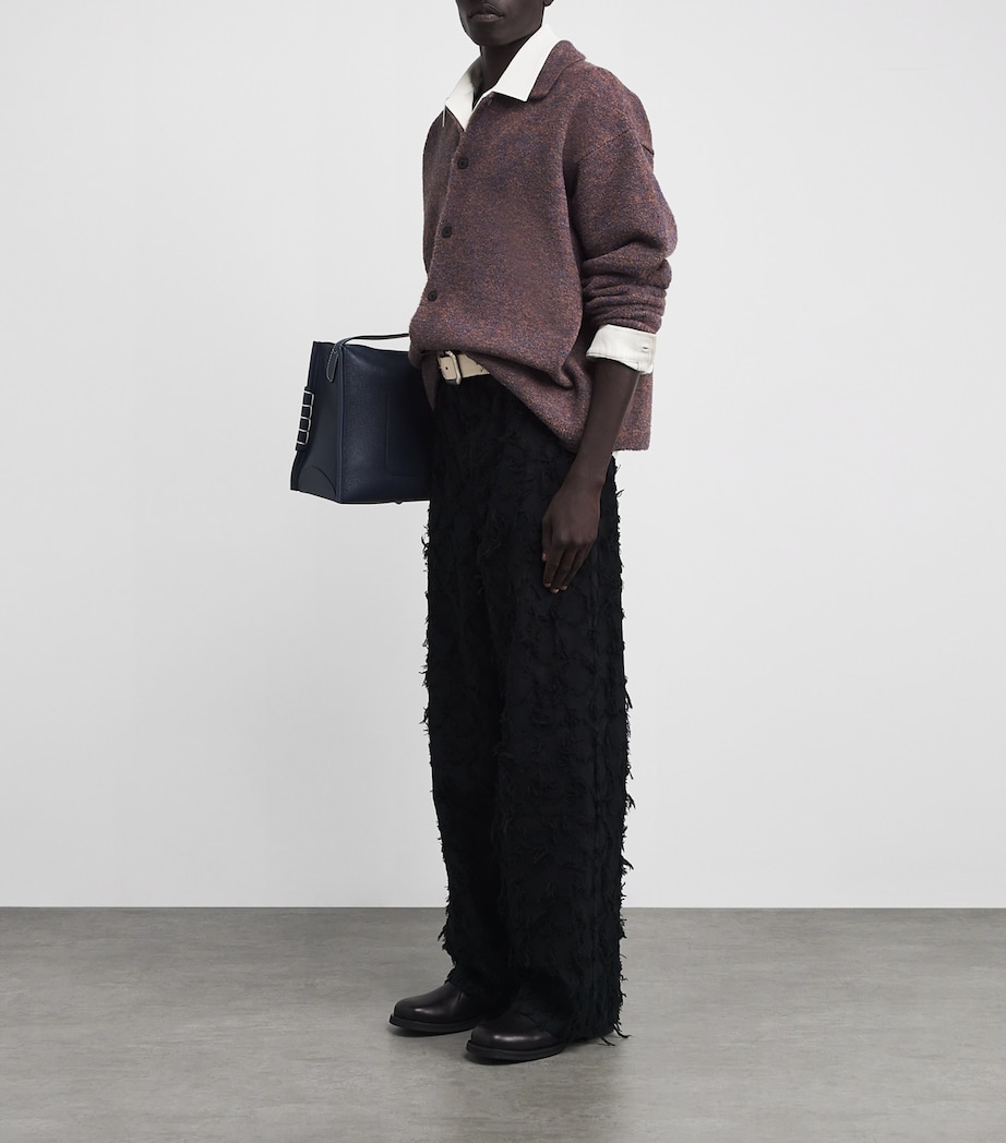 Fringed Cotton Twill Nikos Jeans FRINGED BLACK TWILL Image 2