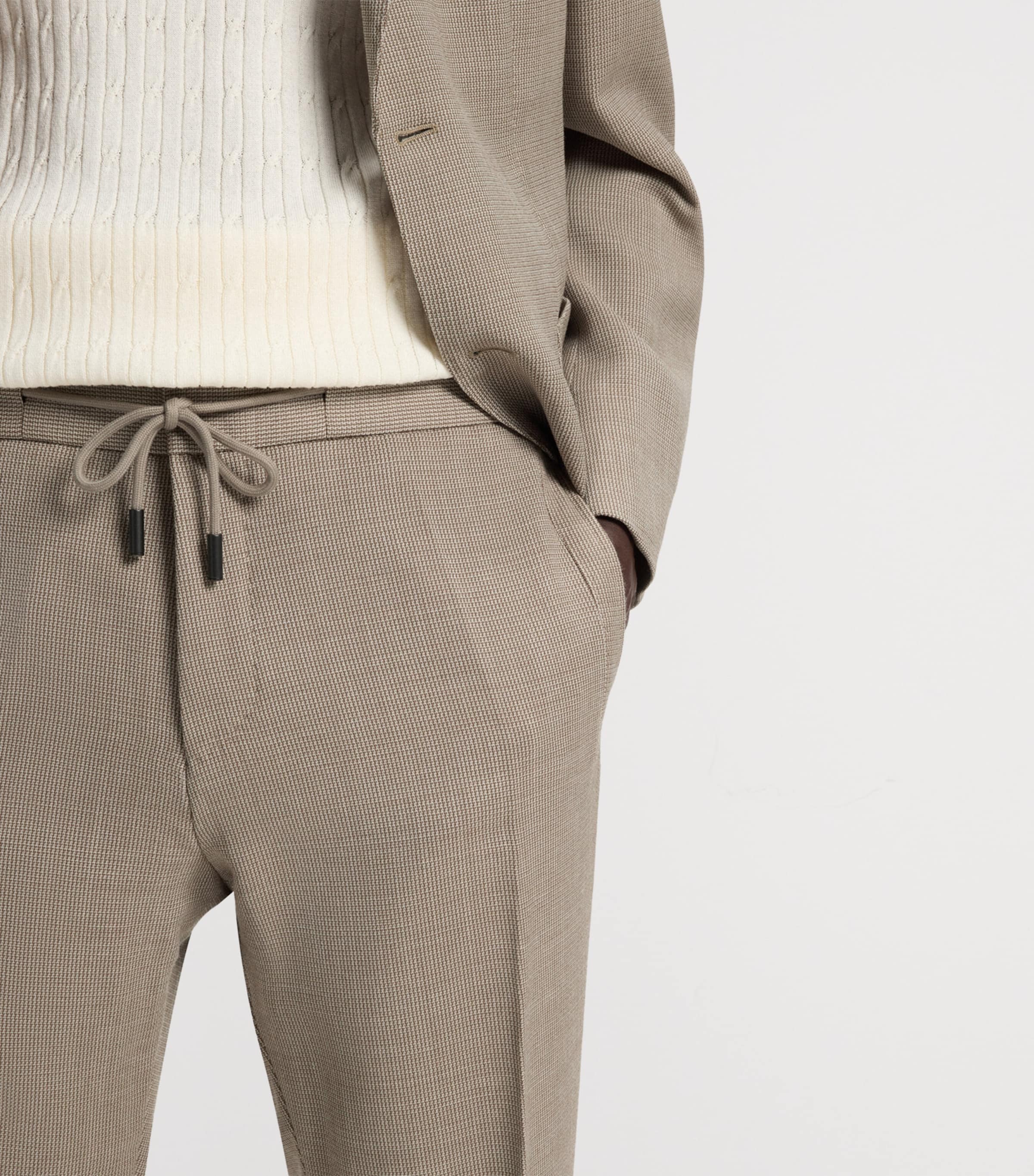 Virgin Wool-Silk Drawstring Trousers 255 Image 5