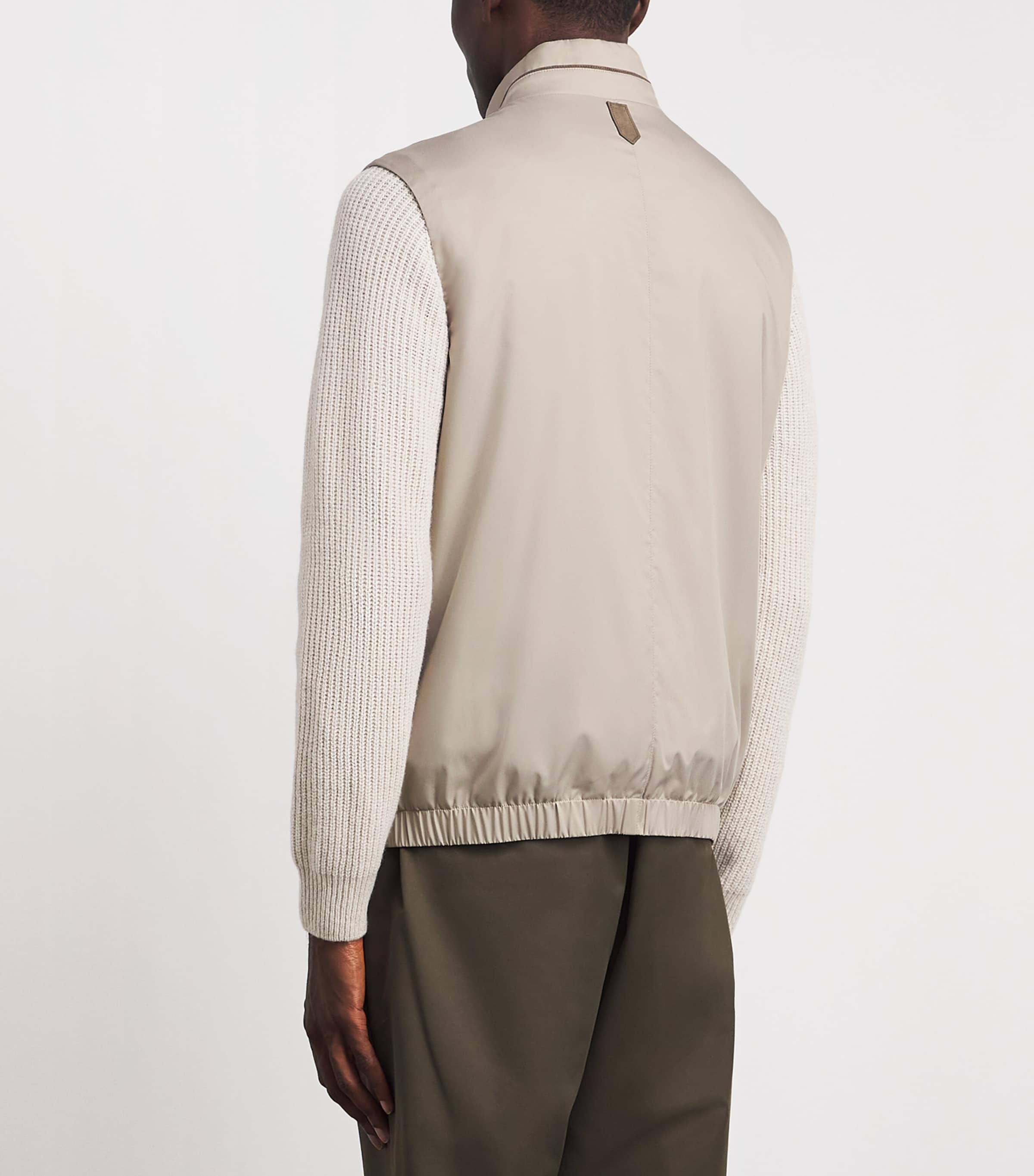 Canali Mens High-Neck Gilet Grey Image 5
