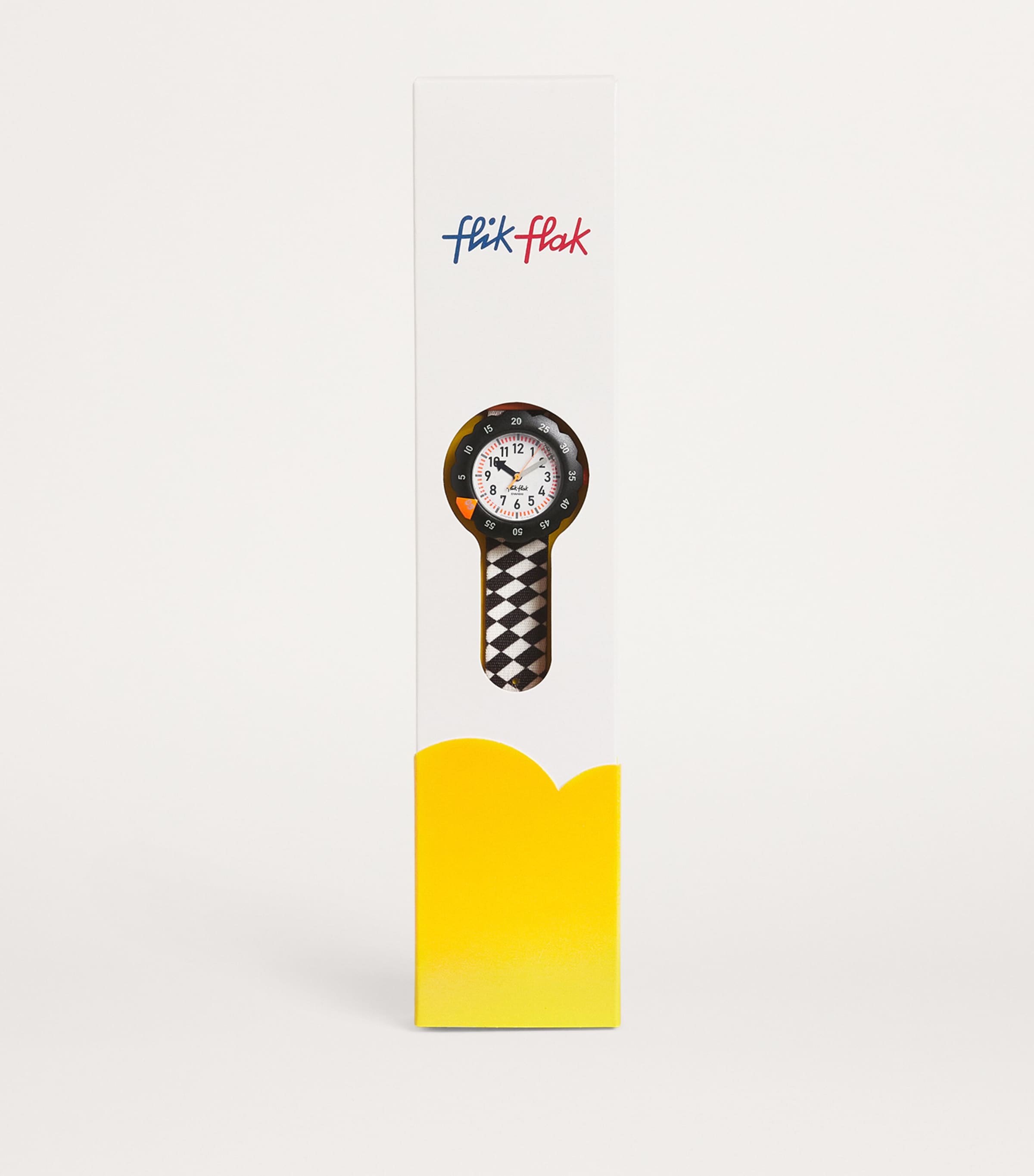 Flik Flak Race Flag Watch In White
