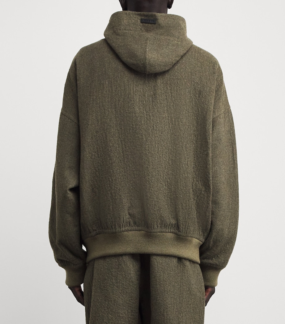 Wool-Blend Hoodie OFF BLACK Image 4