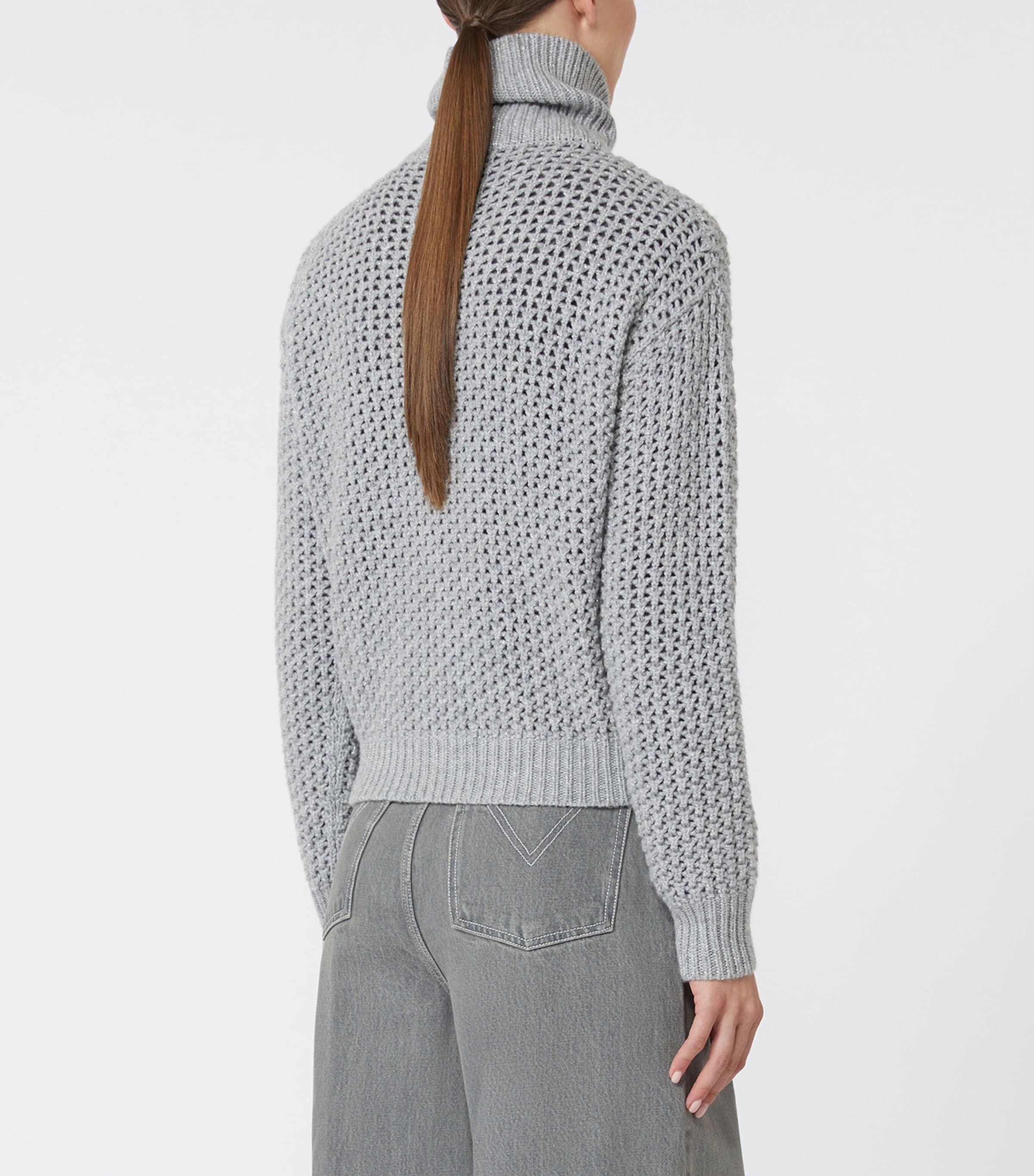 Wool-Blend Half-Zip Sweater LIGHT GREY Image 4