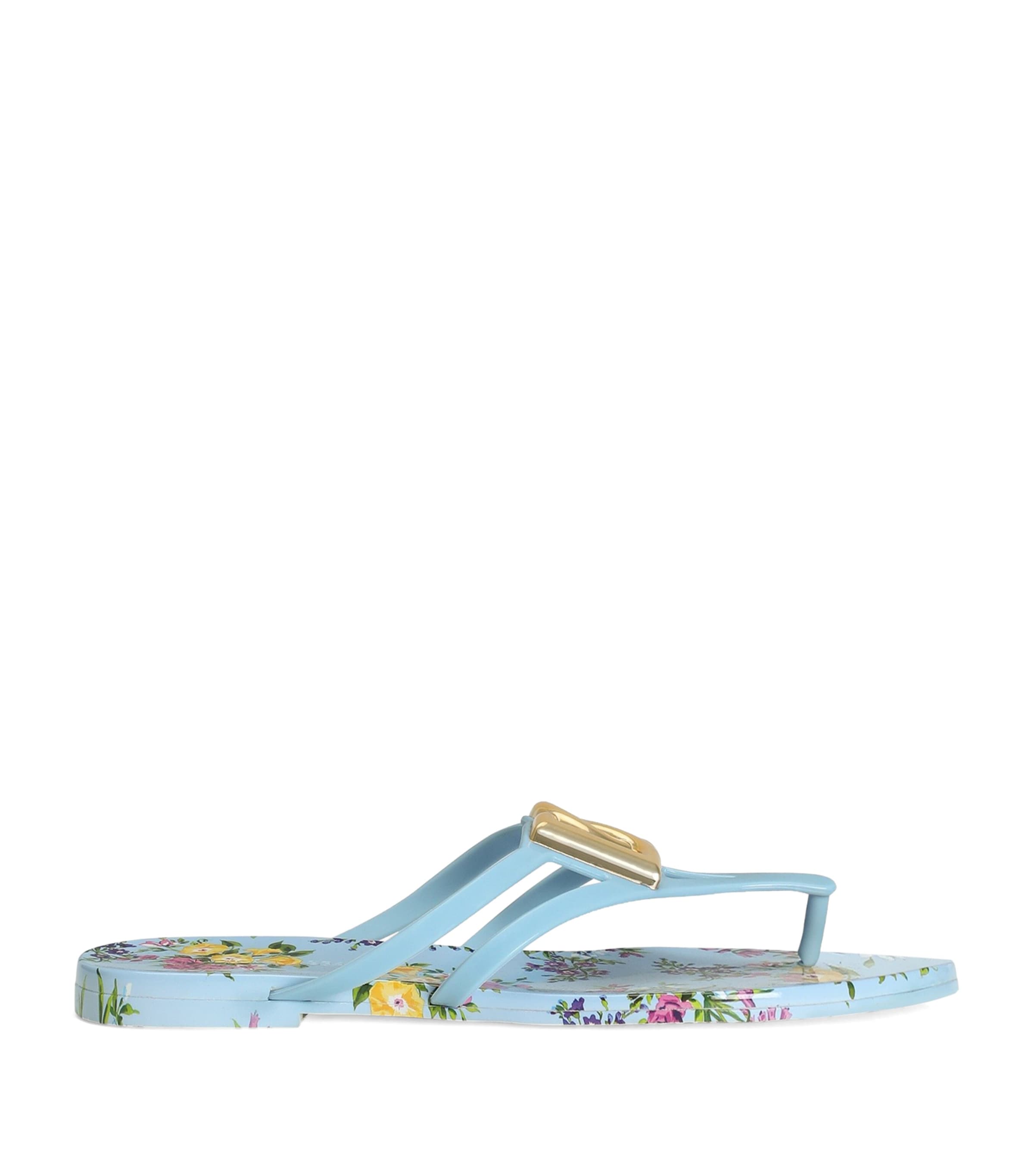 Dolce&Gabbana Logo Flip Flops Fior Image 1