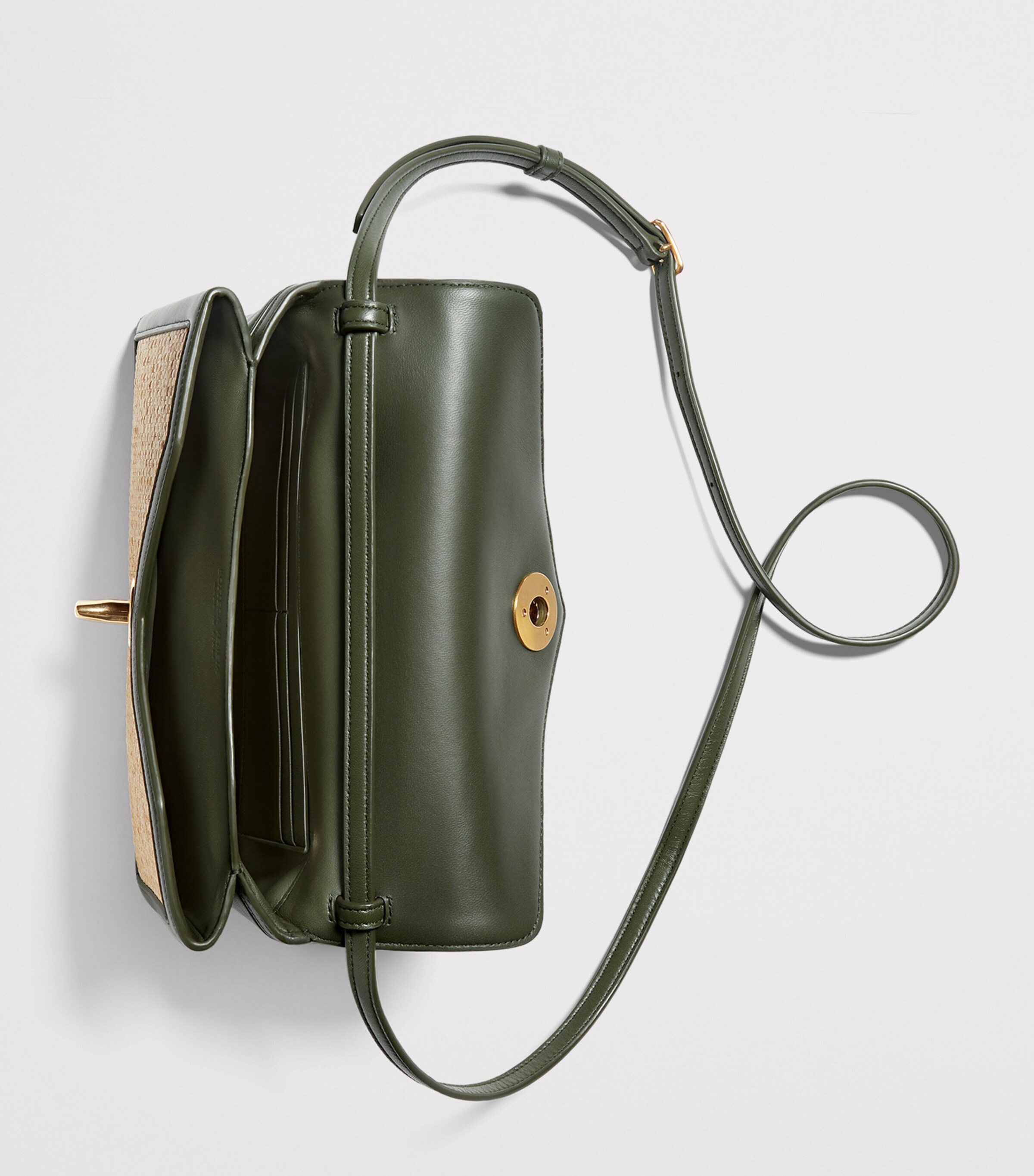 Bottega Veneta White Raffia Knot Lock Shoulder Bag | Harrods US