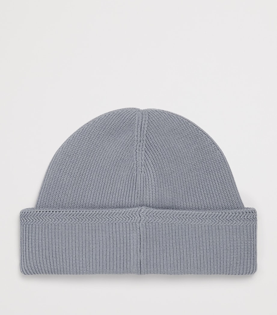Stone Island Cotton Compass Patch Beanie Image 3