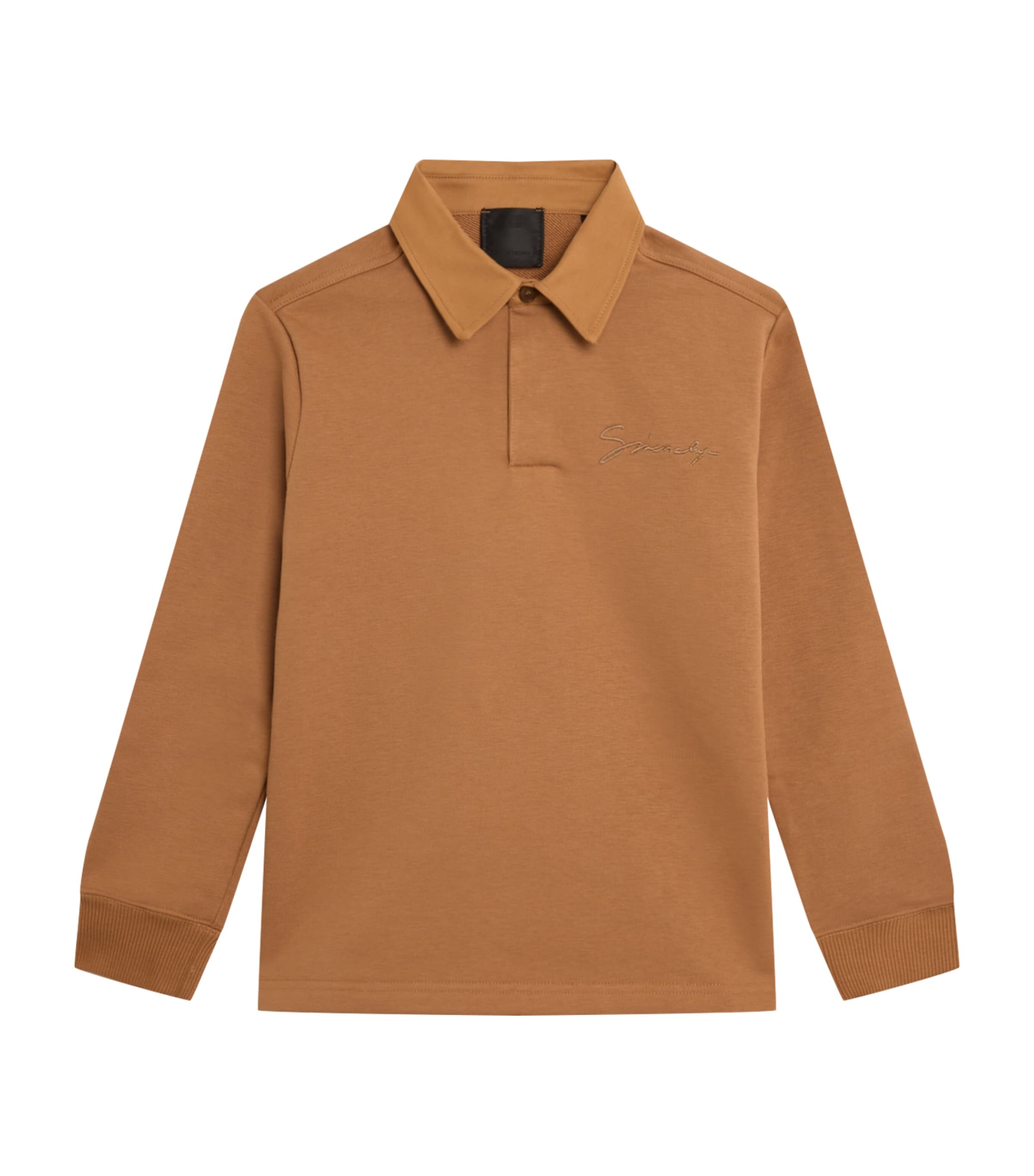 Givenchy Diamond Elbow Patch Polo Shirt In Brown