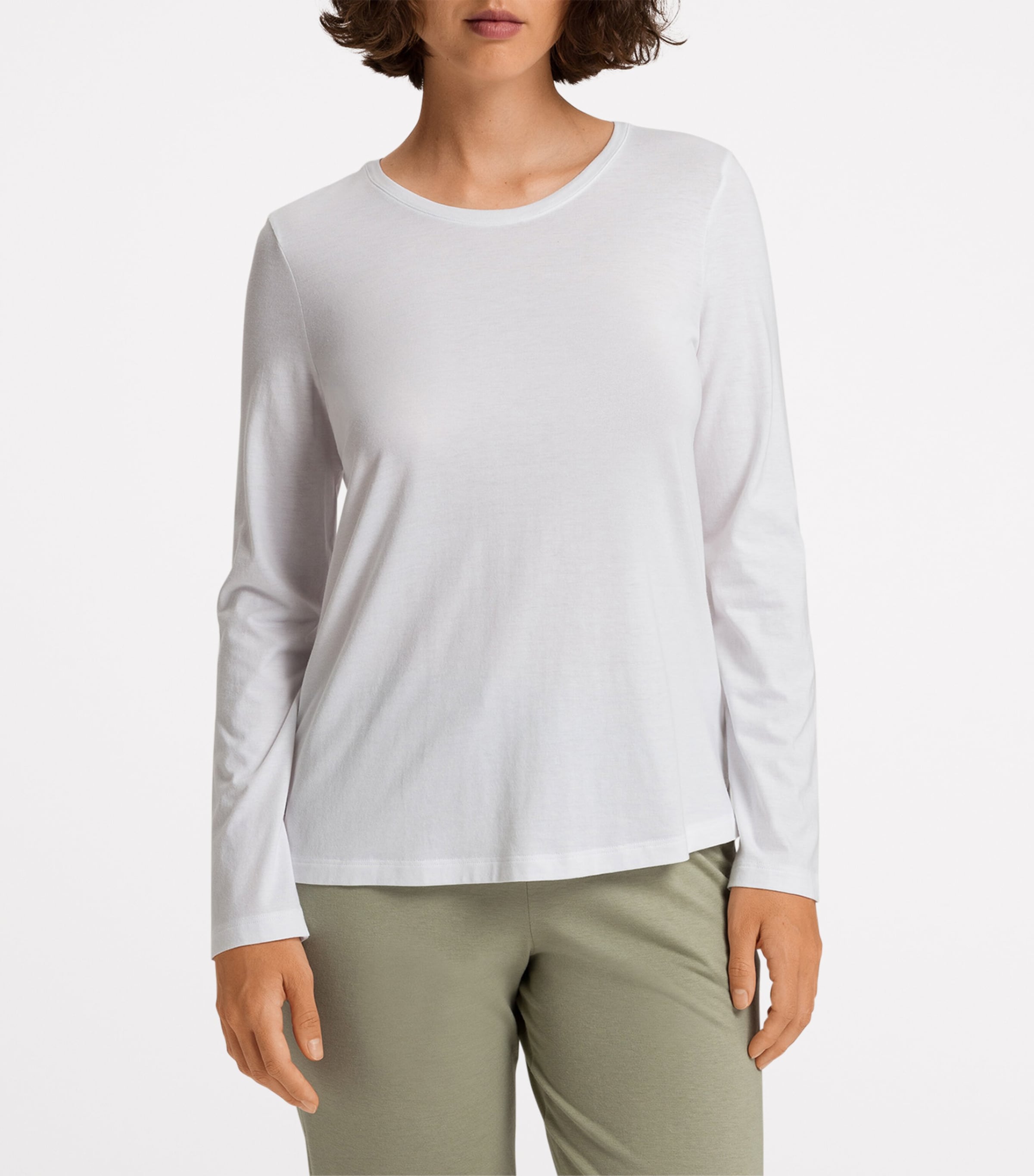 Sleep & Lounge Long-Sleeve T-Shirt WHITE Image 3