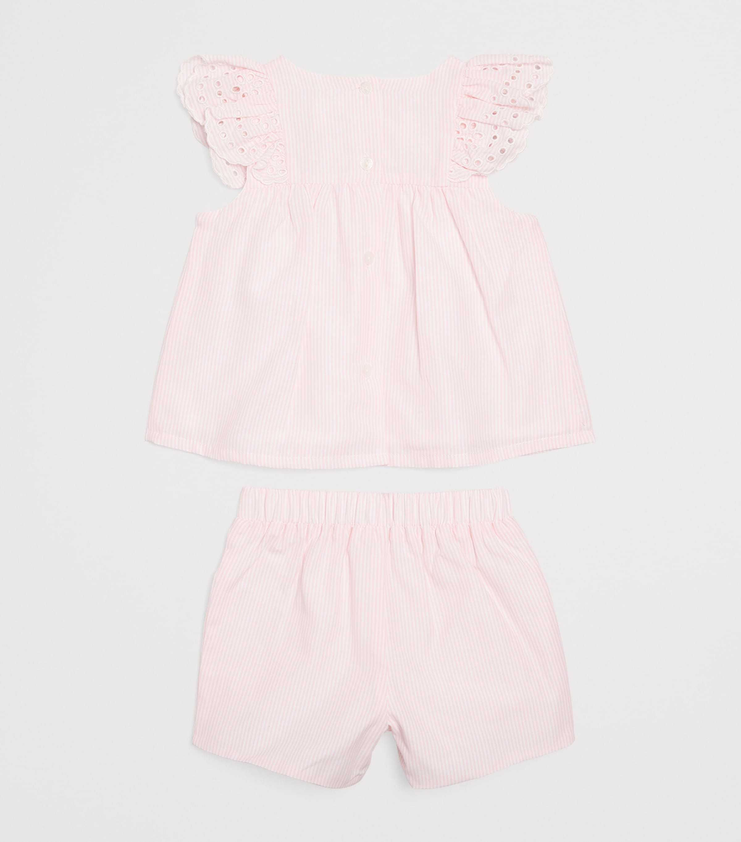 Cotton-Blend Liberty Top and Shorts Set (6 Months-4 Years) PINK STRIPES Image 2