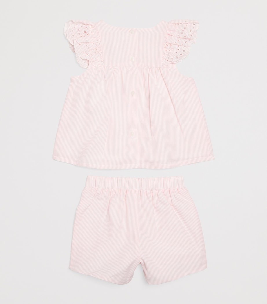 Cotton-Blend Liberty Top and Shorts Set (6 Months-4 Years) PINK STRIPES Image 2
