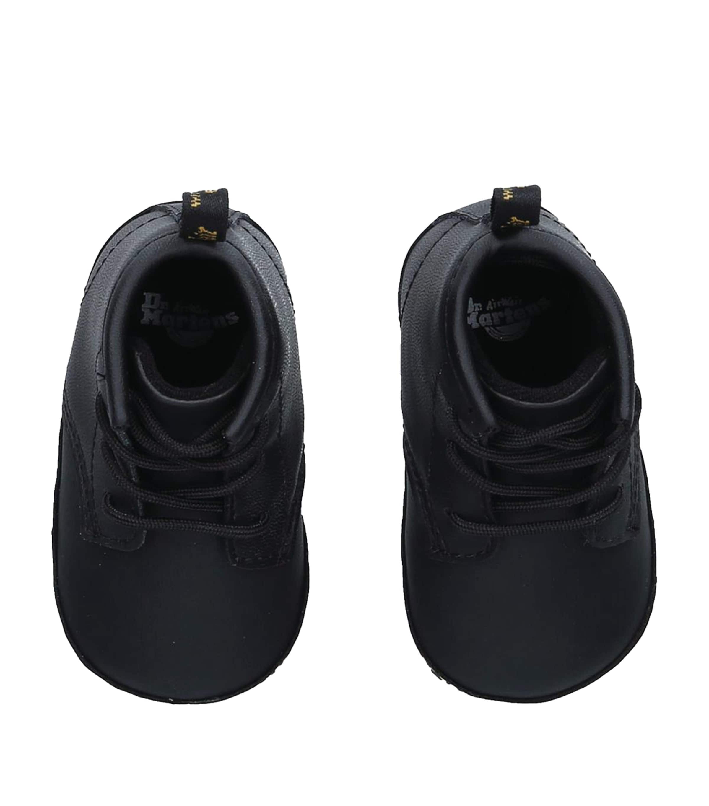 Leather 1460 Crib Mason Booties BLACK Image 4