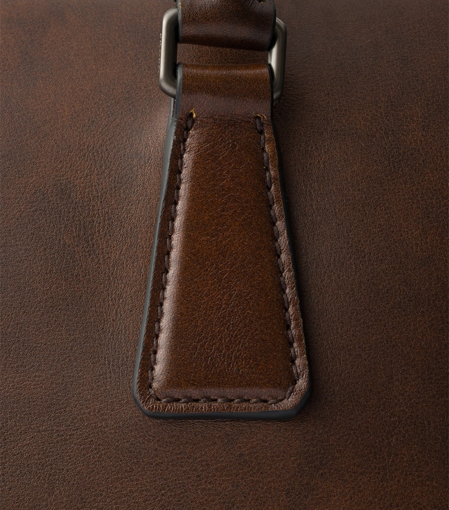 Prada Leather Logo Briefcase Brown Image 6