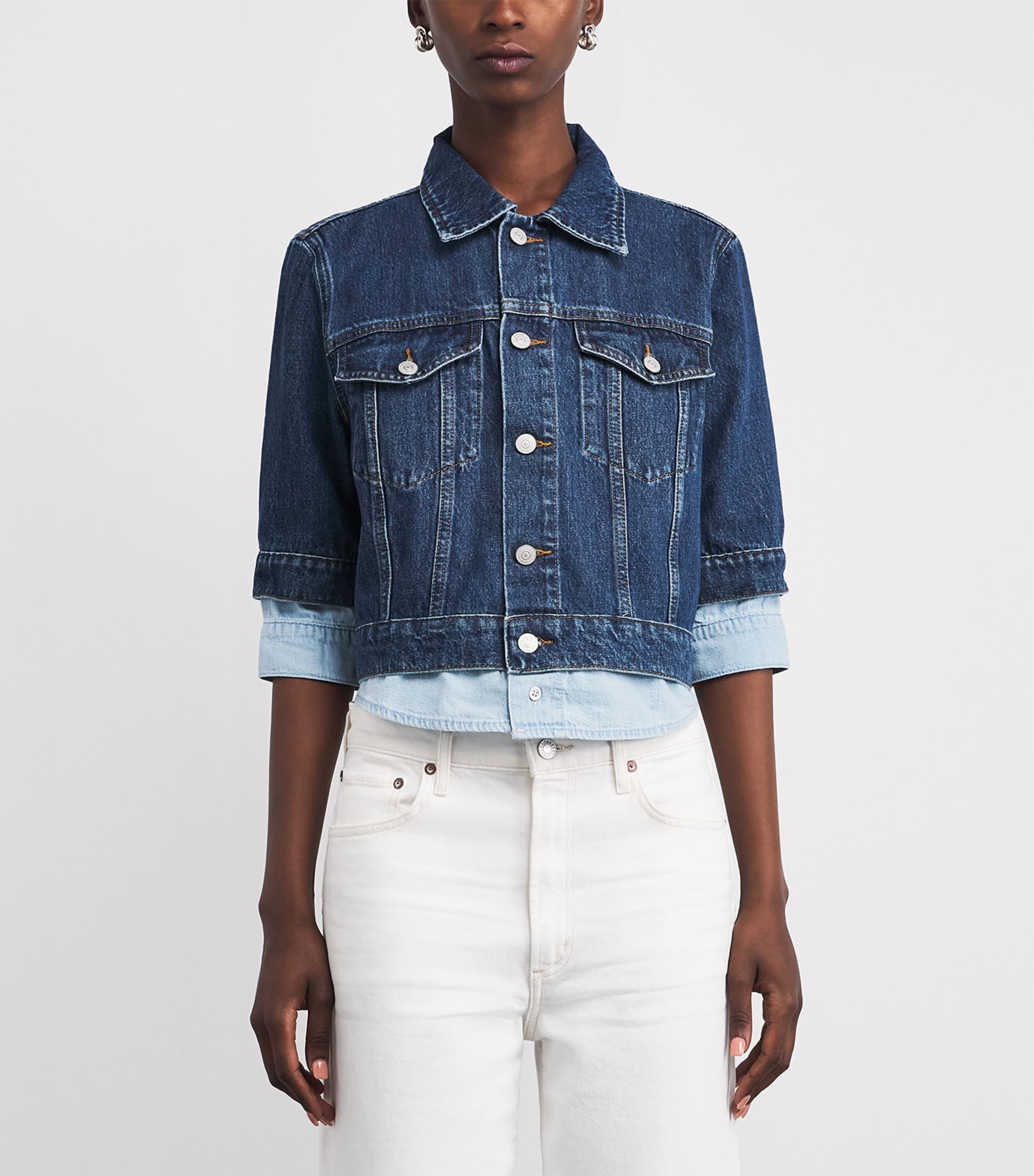 Double Trucker Denim Jacket U73DM SHADOW Image 3