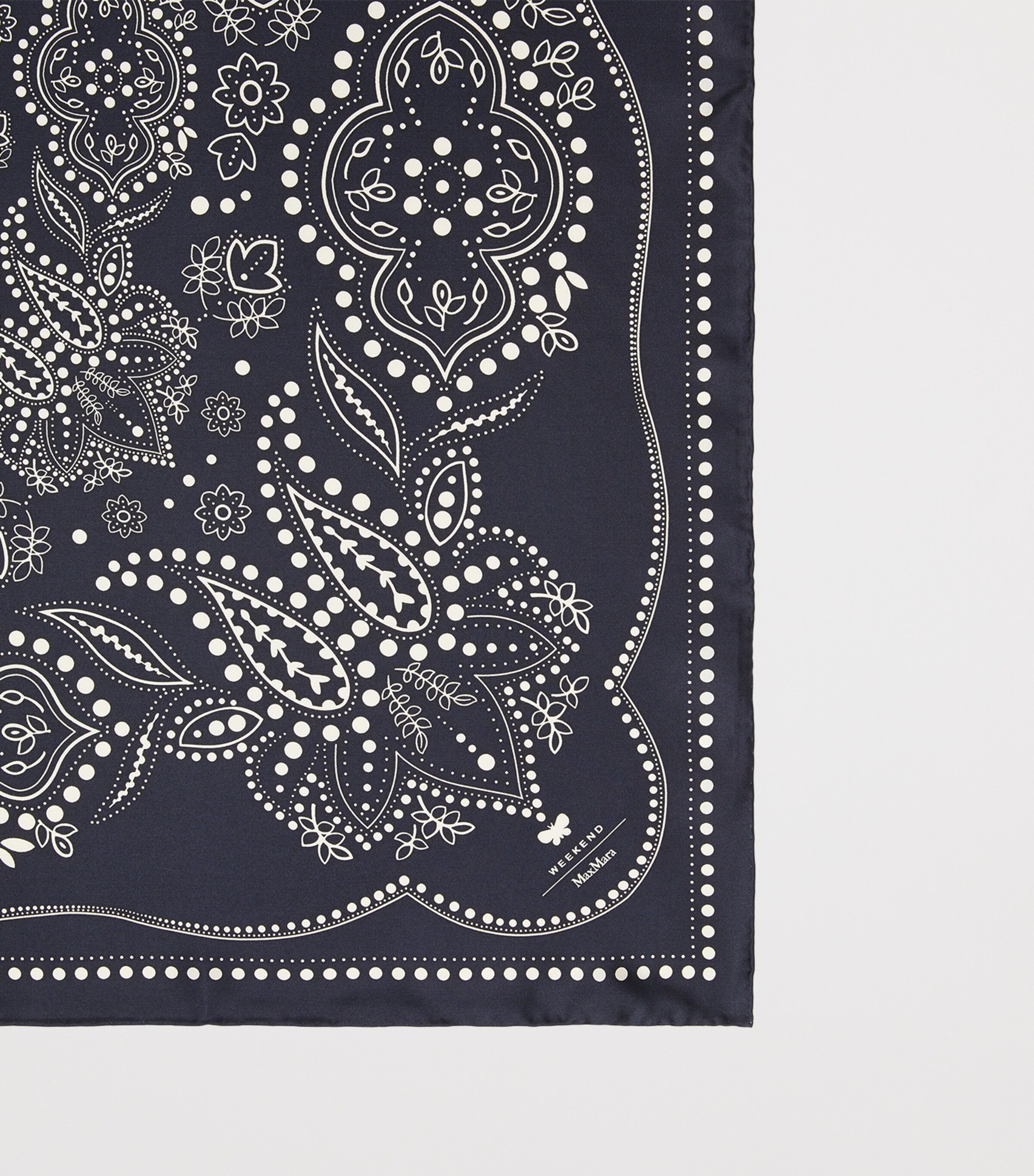 Weekend Max Mara Silk Print Square Scarf Midnightblue Image 4