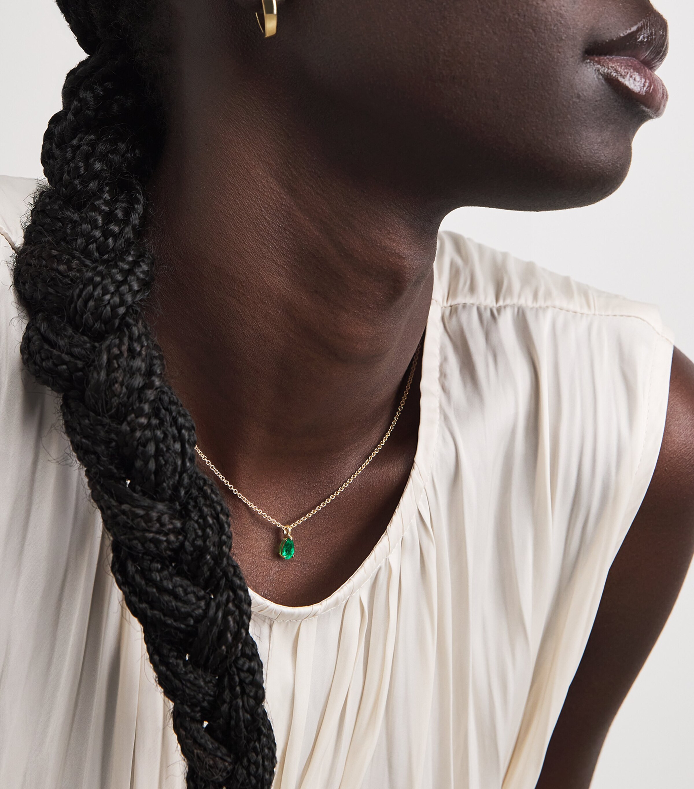 Anita Ko Yellow Gold and Emerald Pendant Necklace Yellow Gold Image 2