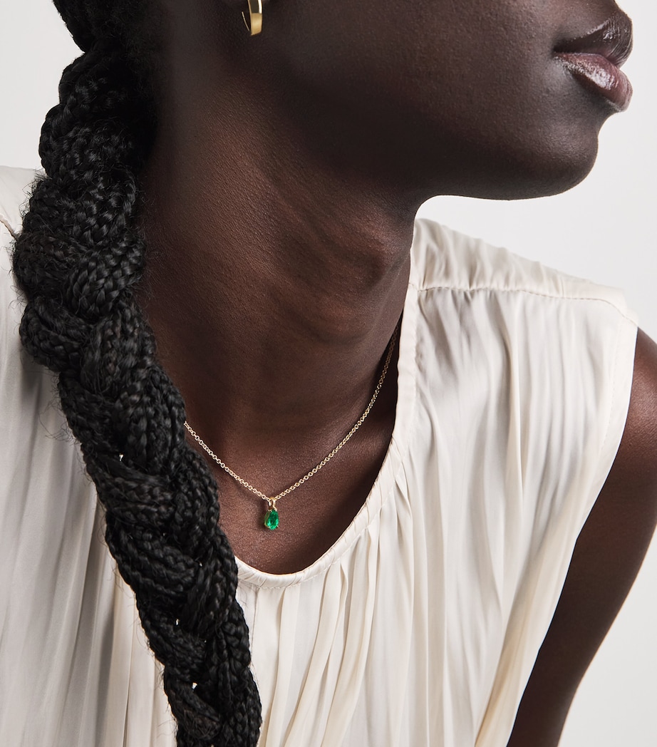 Anita Ko Yellow Gold and Emerald Pendant Necklace Yellow Gold Image 2