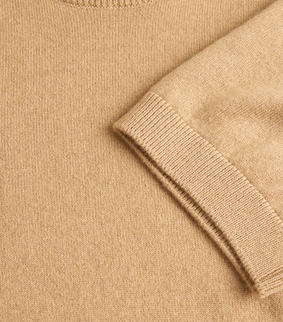 Cashmere Short-Sleeve Sweater HB4404 CAMEL Image 5