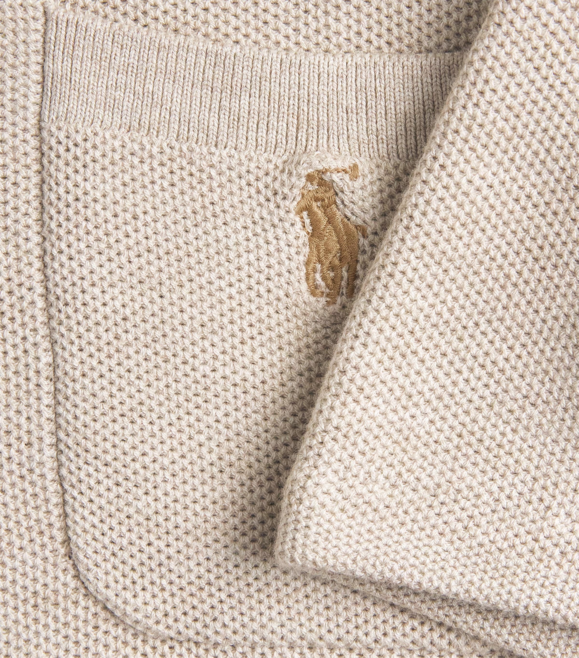 Polo Ralph Lauren Mens Cotton Knitted Shirt Light Wlnut Brn Hthr Image 6