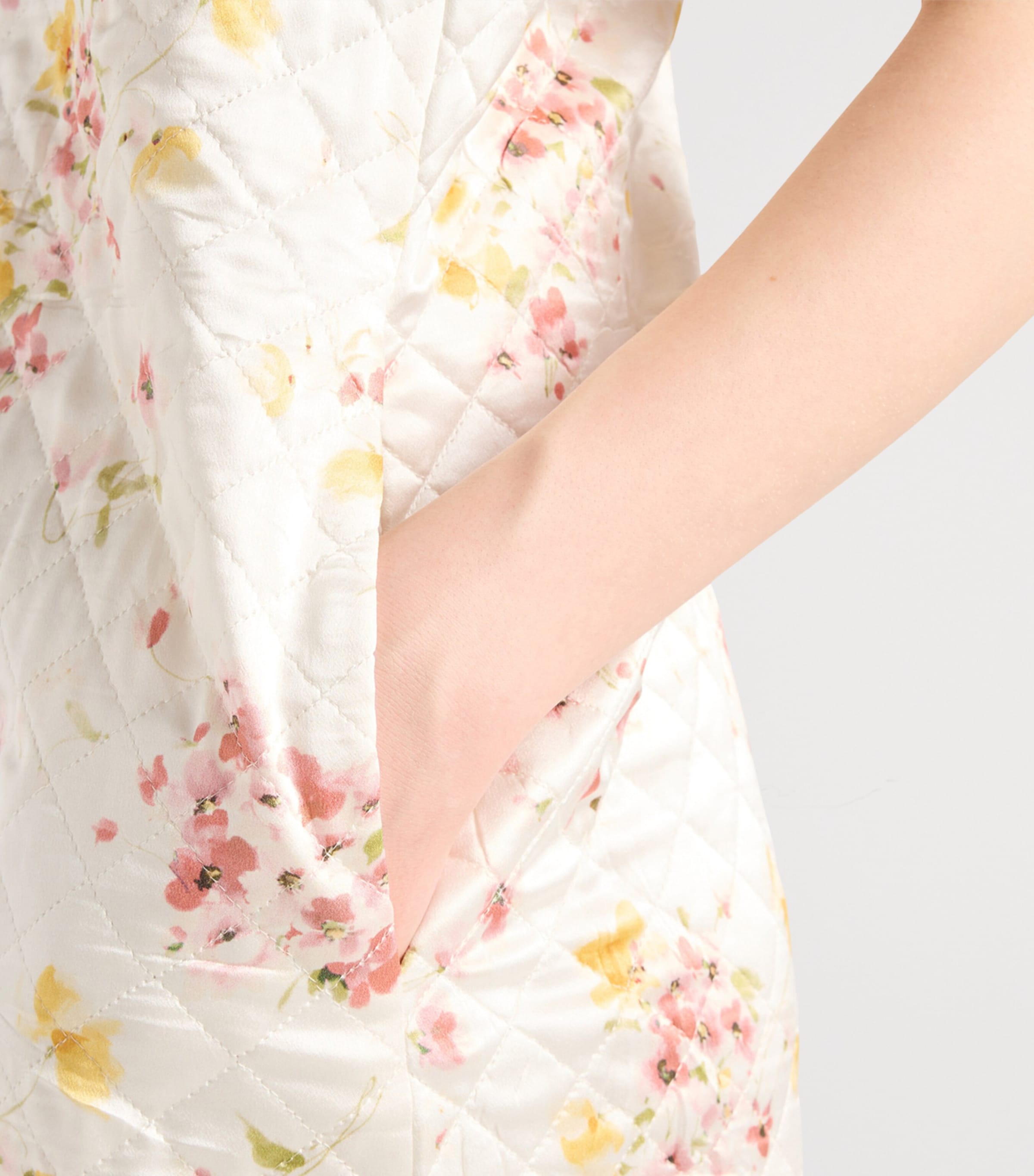 Quilted Satin Mini Dress F0638 Image 3